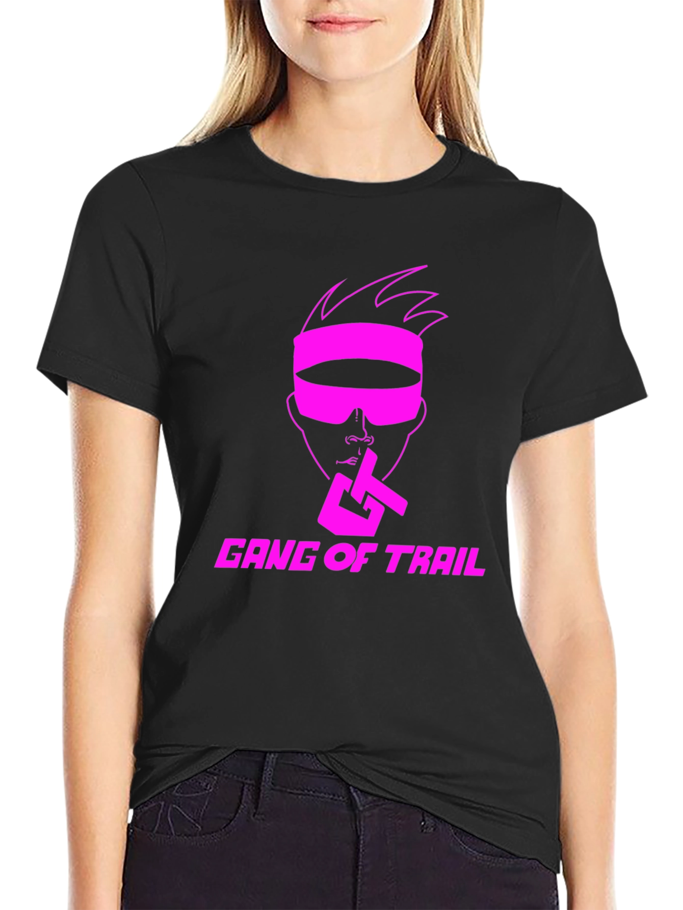 Gang of Trail T-Shirt - Pink Graphic Print
