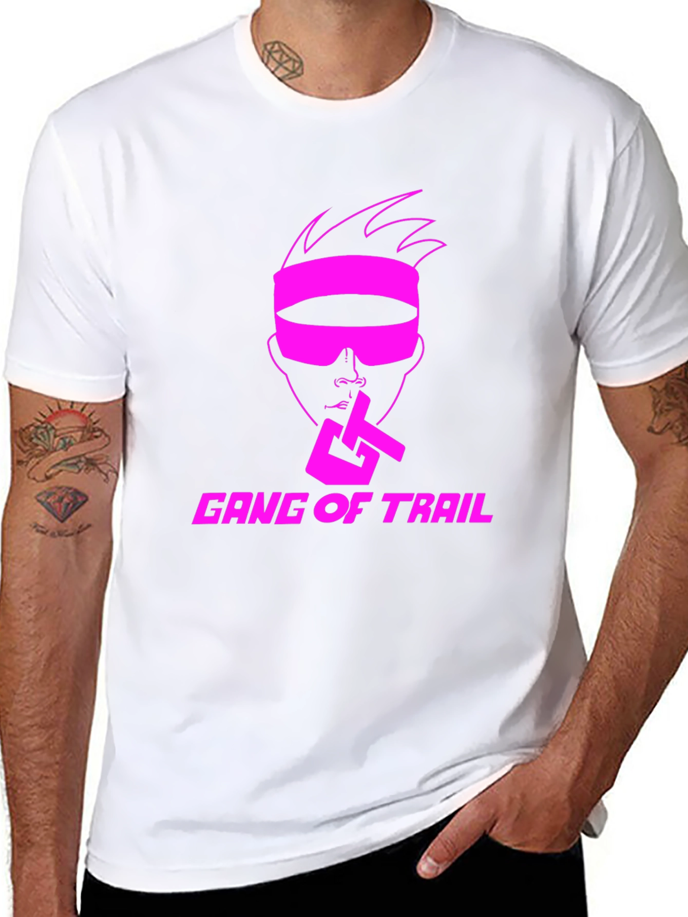 Gang of Trail T-Shirt - Pink Graphic Print