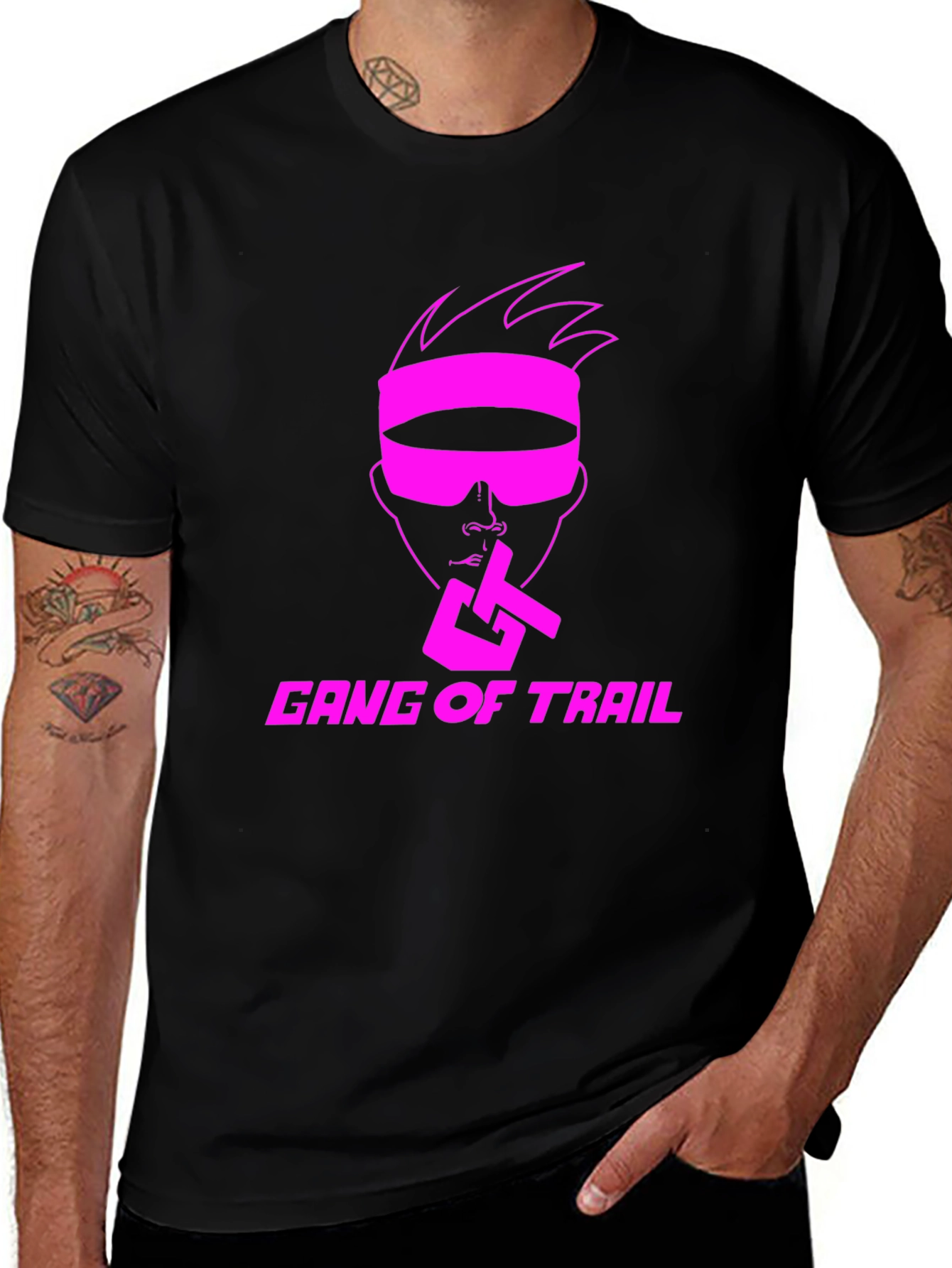 Gang of Trail T-Shirt - Pink Graphic Print