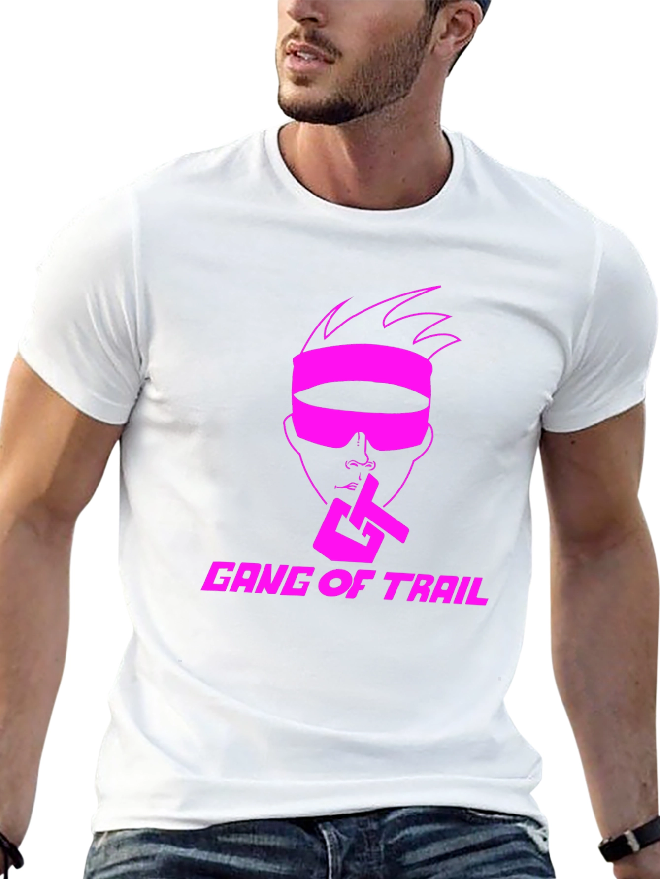 Gang of Trail T-Shirt - Pink Graphic Print