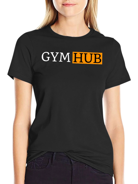 Gym Hub Black T-Shirt - Funny Workout Tee