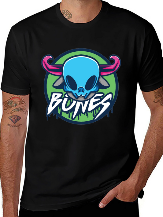 Bones T-Shirt Graphic Skull Horns