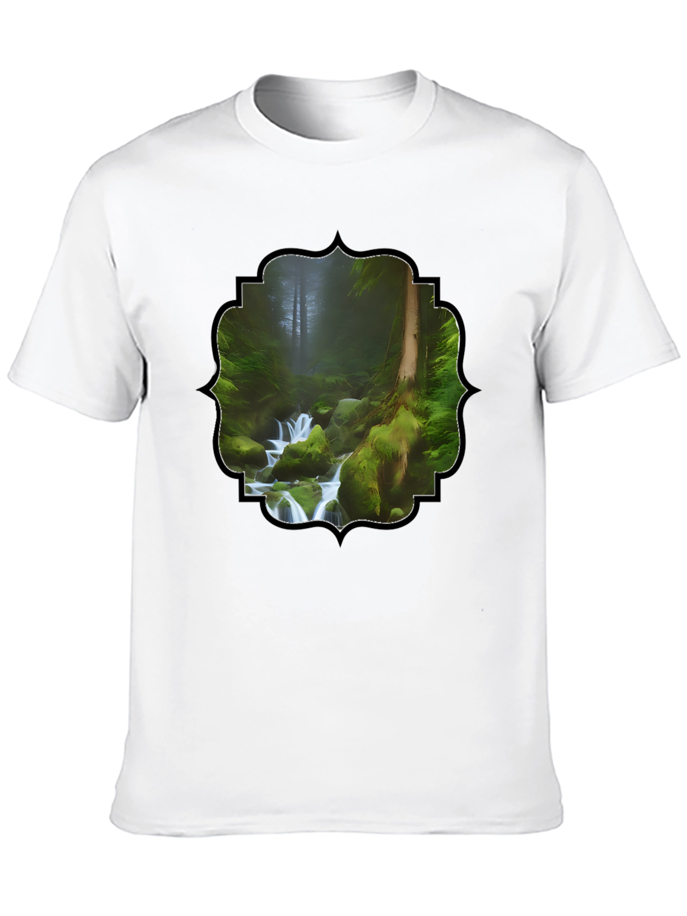 Forest Stream Graphic T-Shirt - Nature Lover Tee