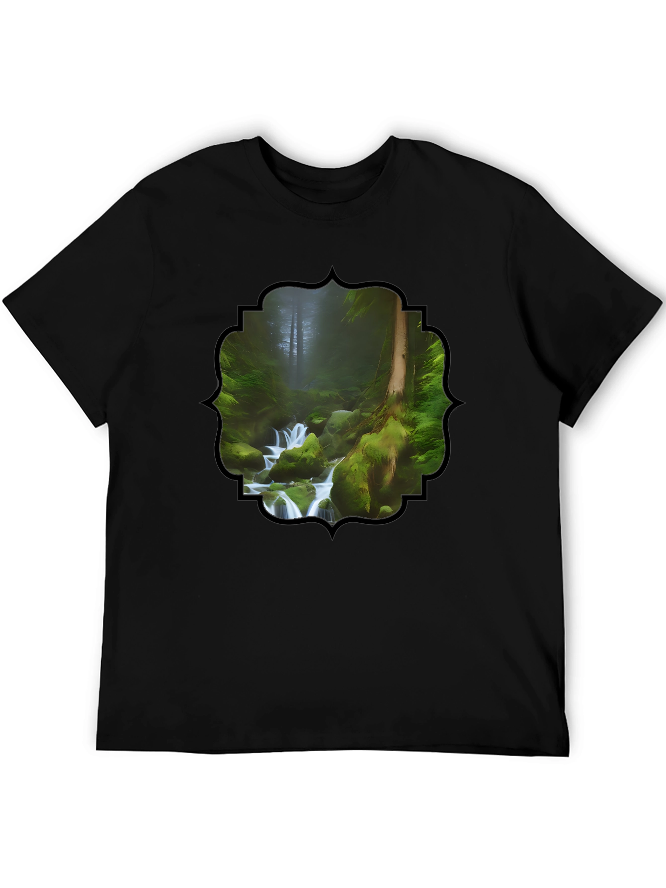 Forest Stream Graphic T-Shirt - Nature Lover Tee