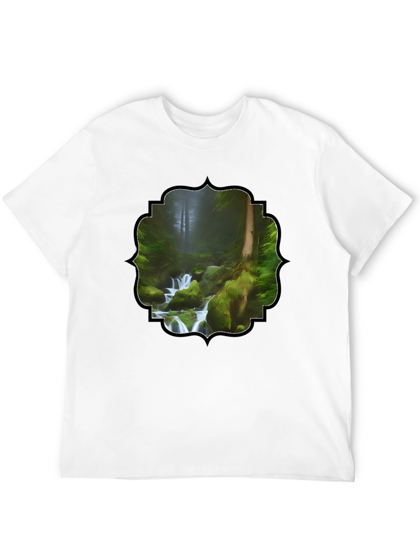 Forest Stream Graphic T-Shirt - Nature Lover Tee