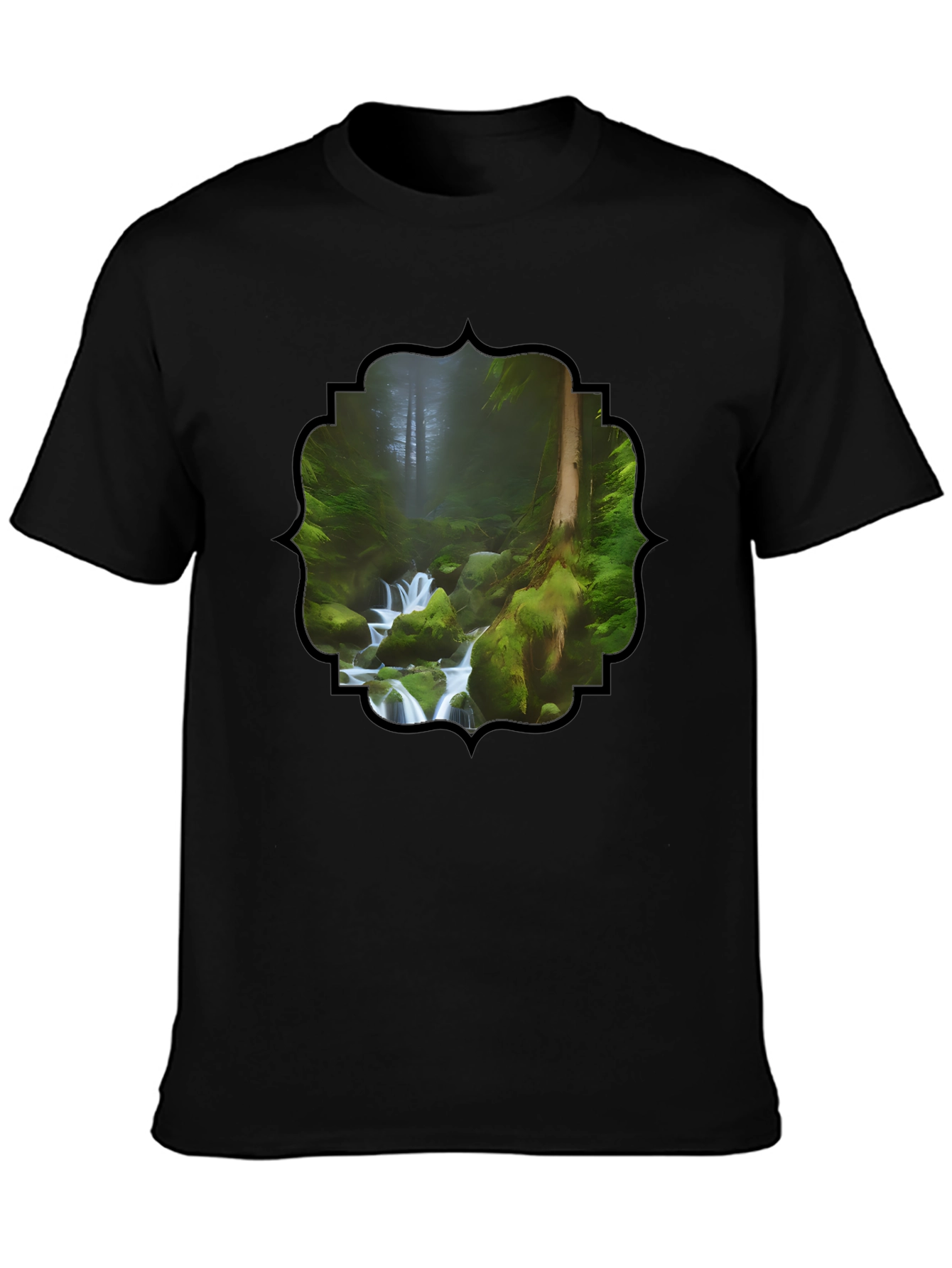Forest Stream Graphic T-Shirt - Nature Lover Tee