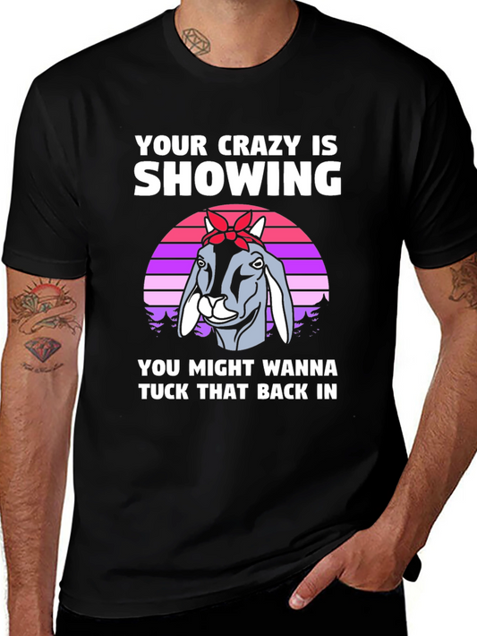 Crazy Goat Graphic Tee - Tuck That Back In