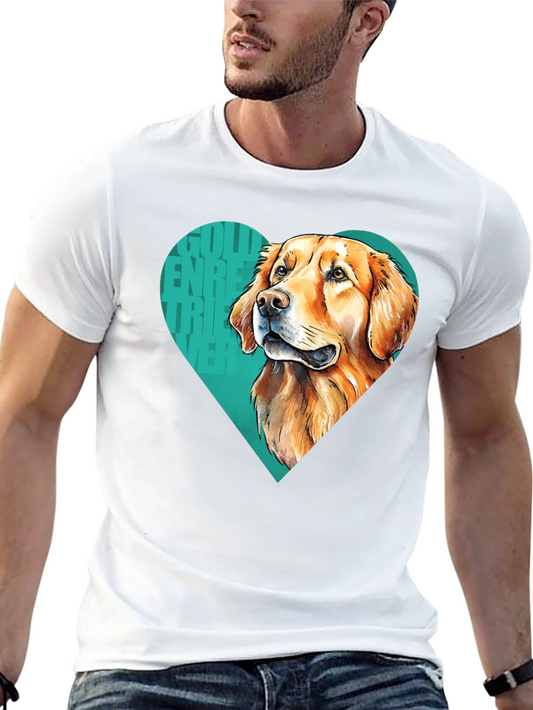 Golden Retriever Heart T-Shirt - Dog Lover Tee