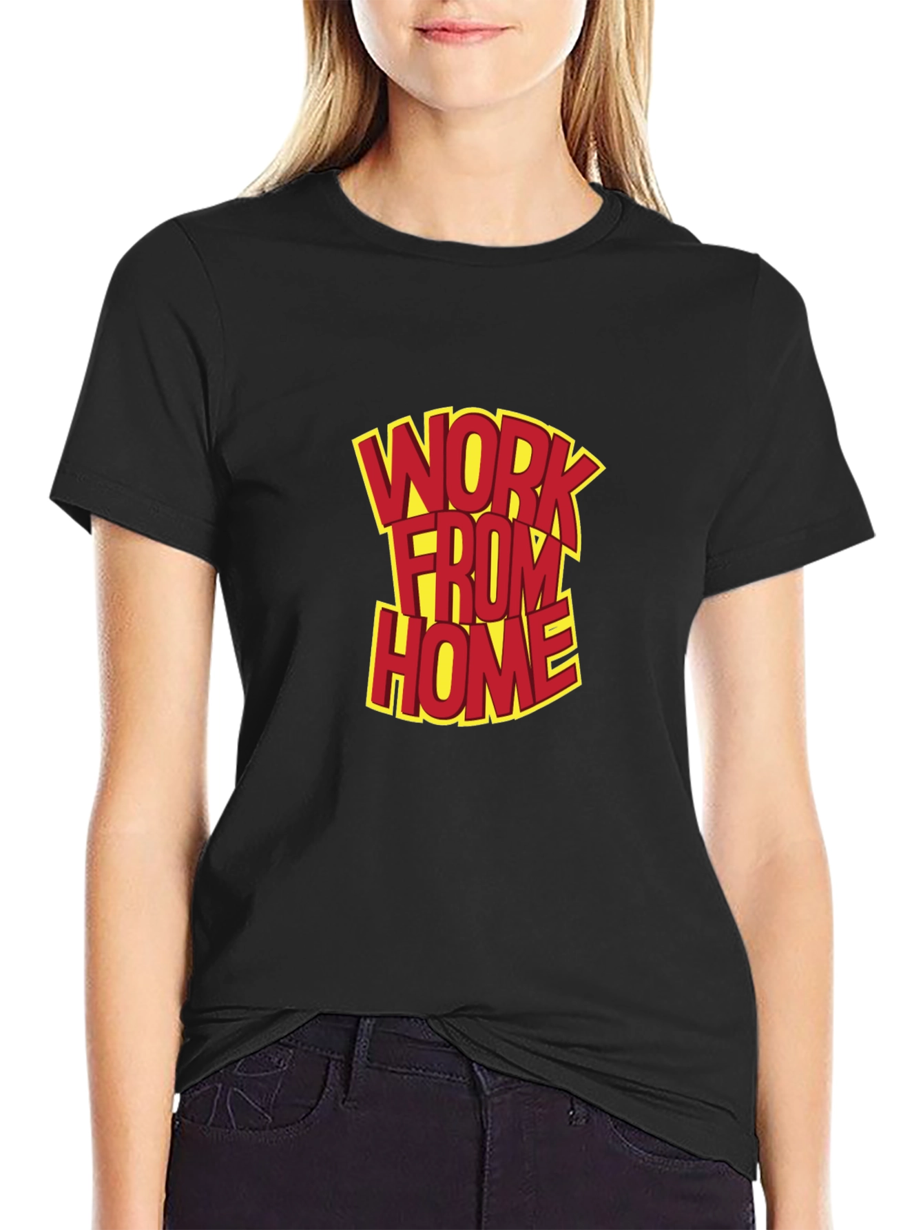 Work From Home Graphic Tee - Black
