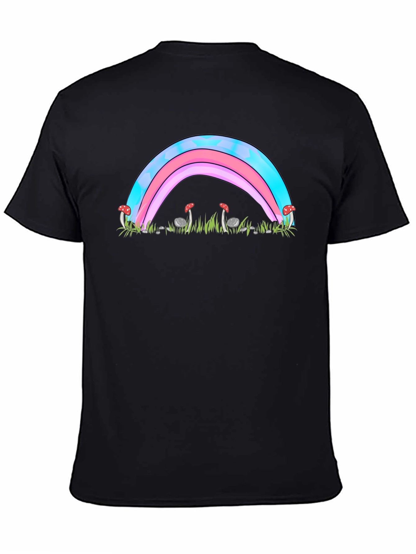 Trans Pride Rainbow & Mushroom Graphic Tee