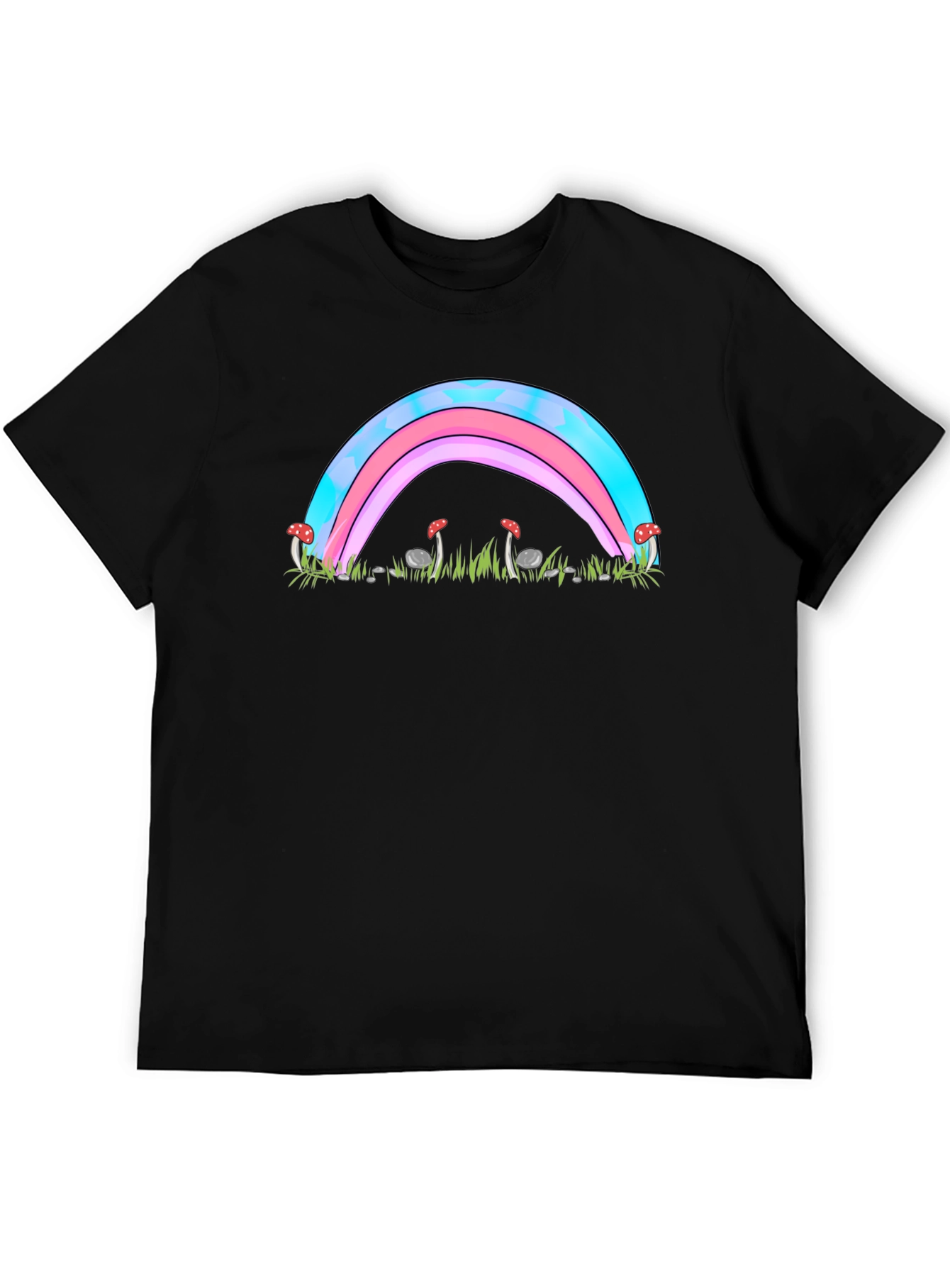 Trans Pride Rainbow & Mushroom Graphic Tee