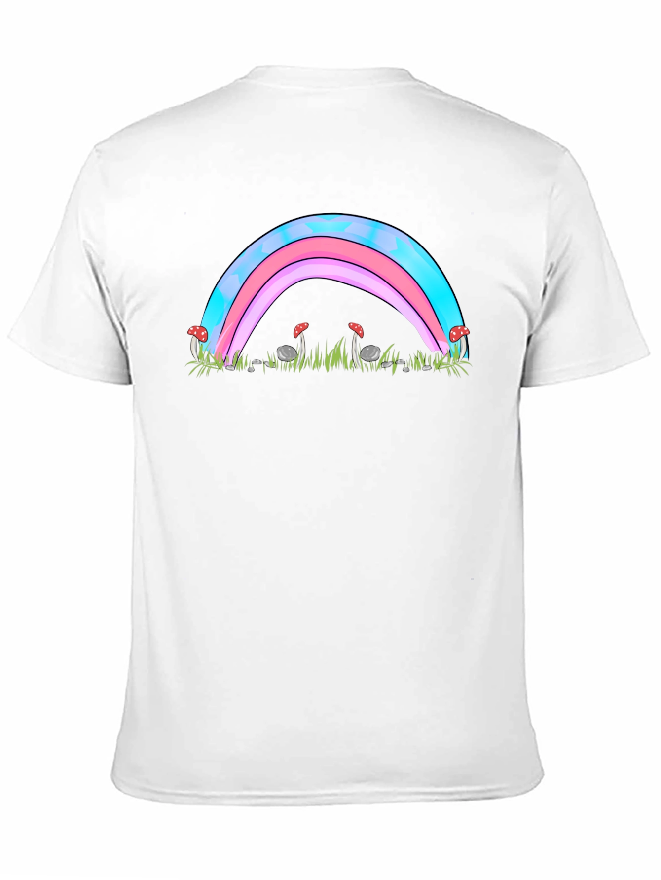 Trans Pride Rainbow & Mushroom Graphic Tee