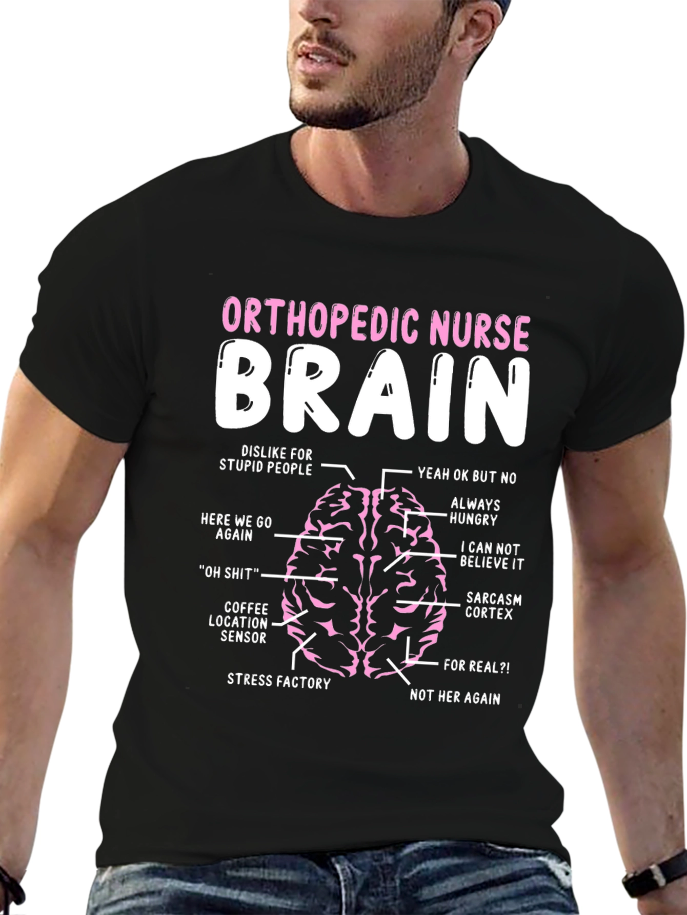Orthopedic Nurse Brain Anatomy T-Shirt