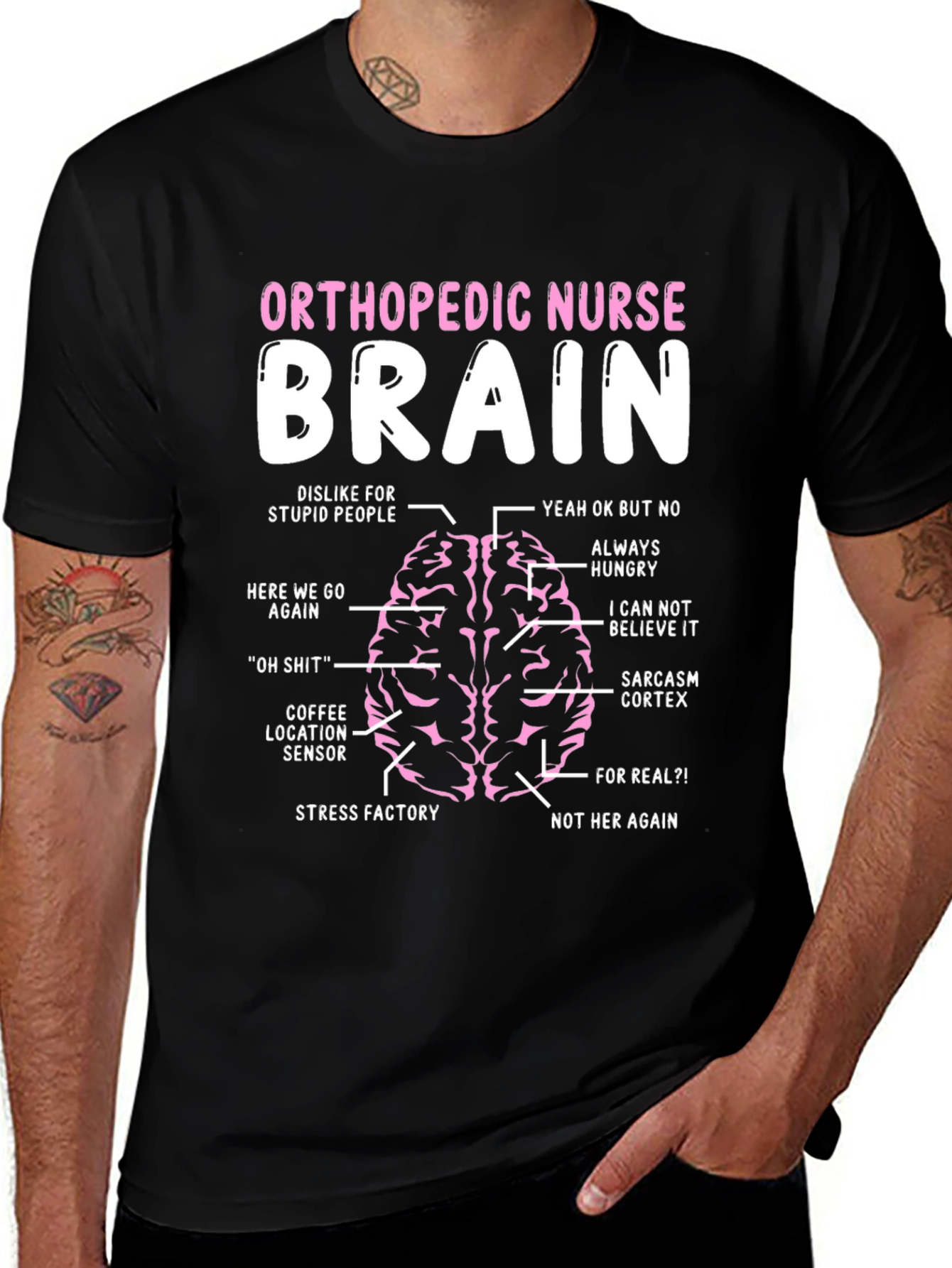 Orthopedic Nurse Brain Anatomy T-Shirt