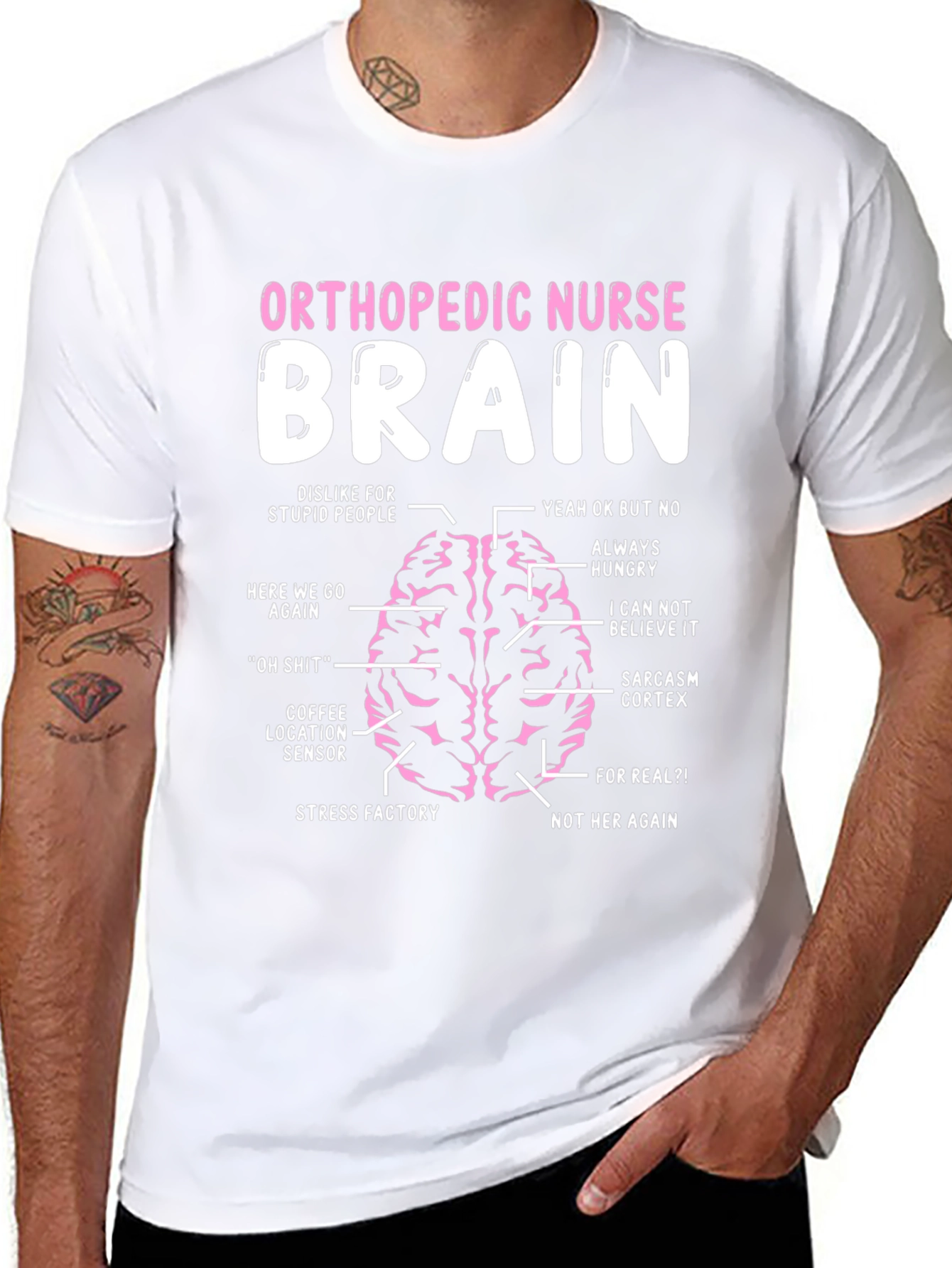 Orthopedic Nurse Brain Anatomy T-Shirt