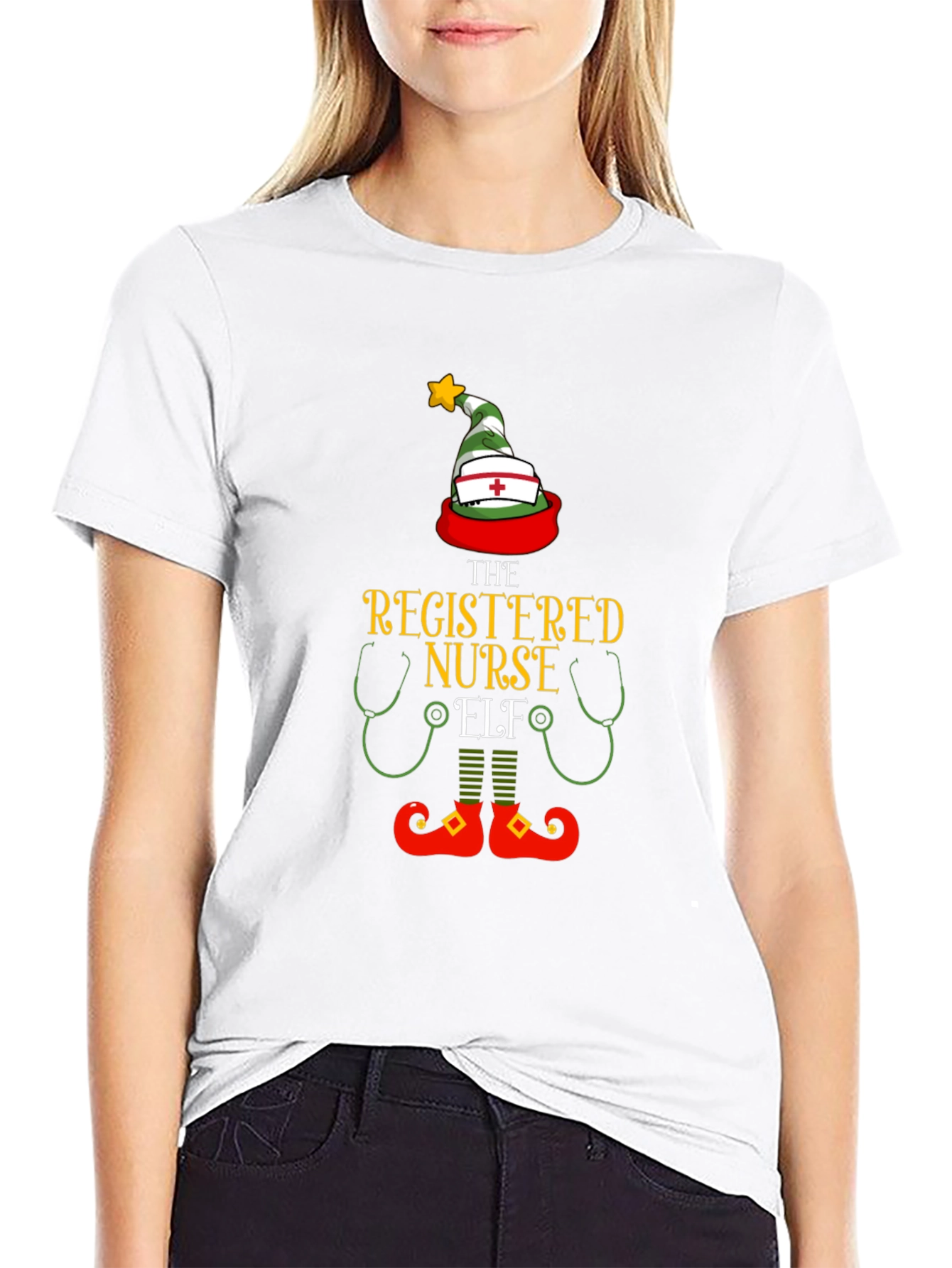 Registered Nurse Elf Holiday T-Shirt