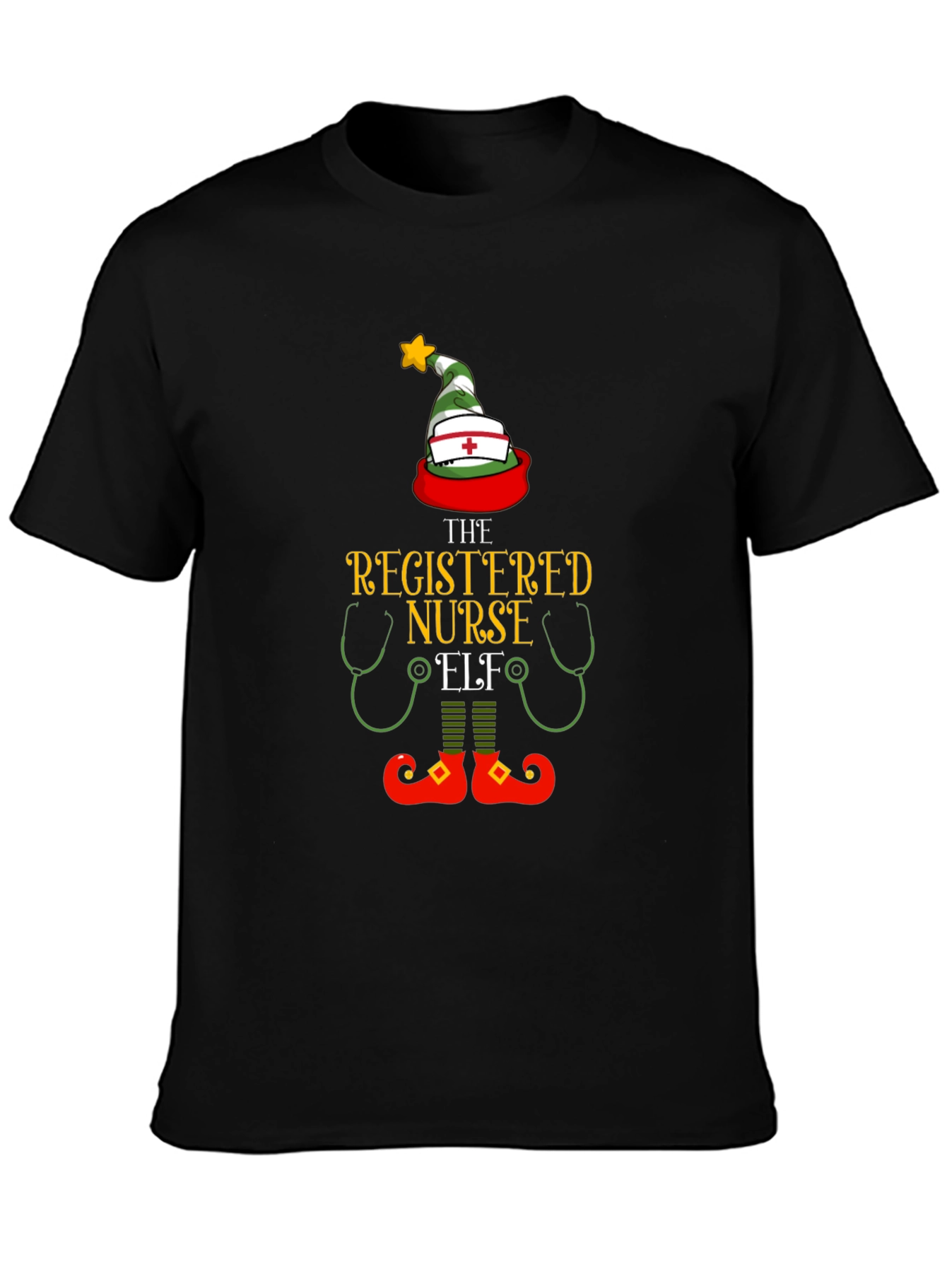 Registered Nurse Elf Holiday T-Shirt