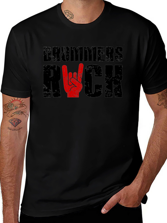 Drummers Rock T-Shirt - Music Lover Tee