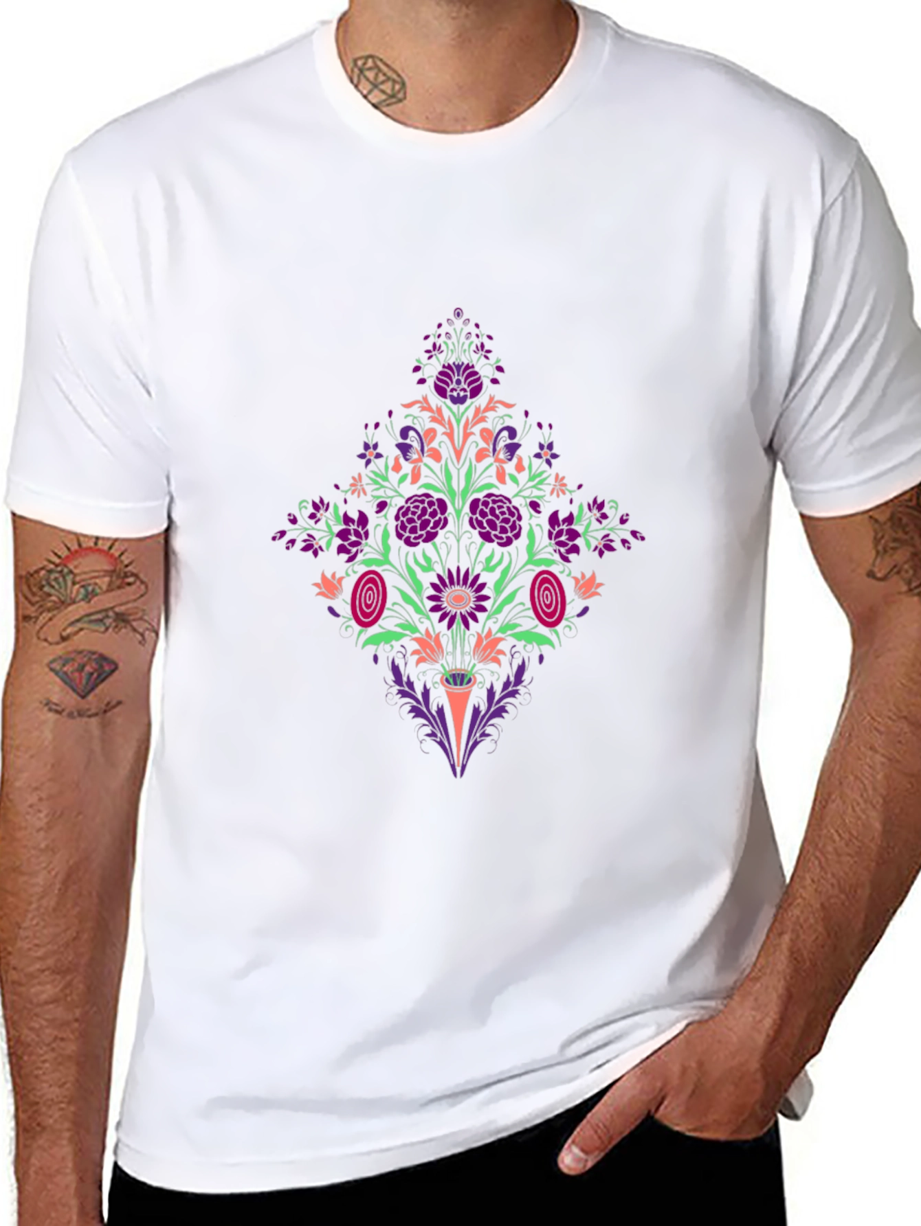 Floral Diamond Graphic Tee