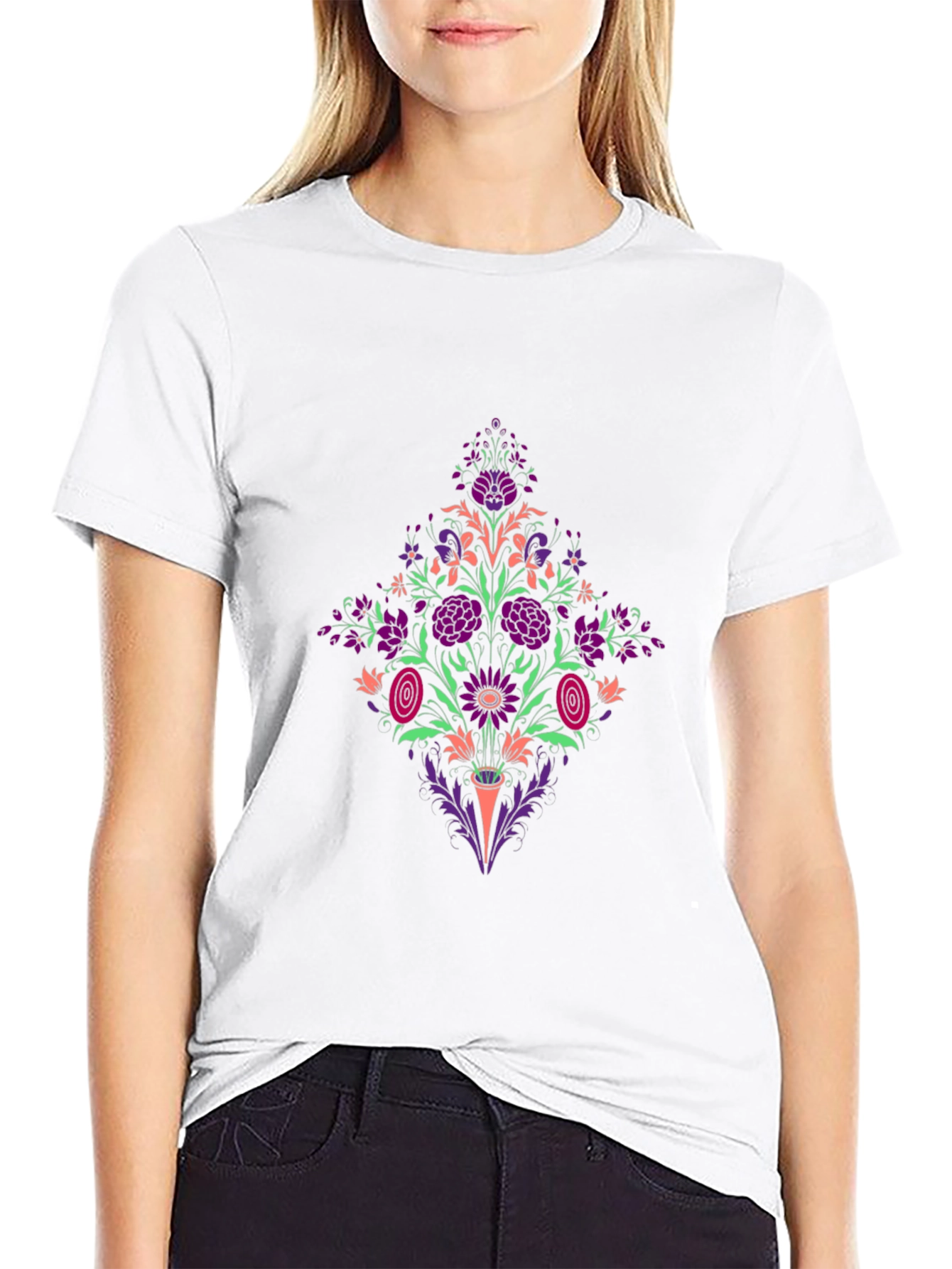 Floral Diamond Graphic Tee