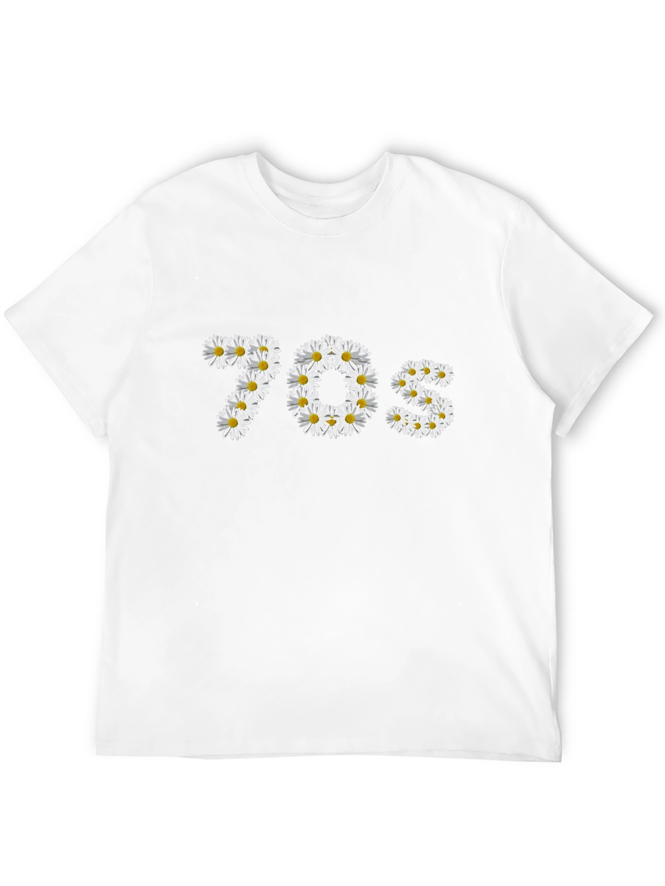 70s Daisy Graphic Black T-Shirt