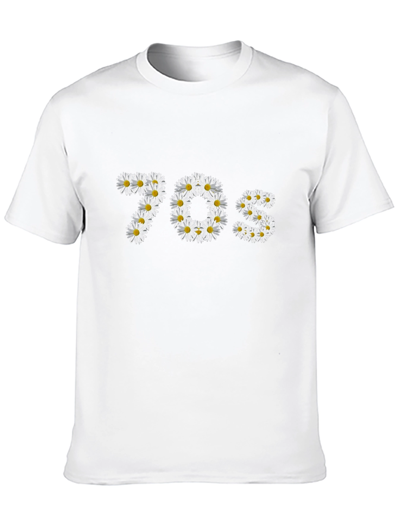 70s Daisy Graphic Black T-Shirt