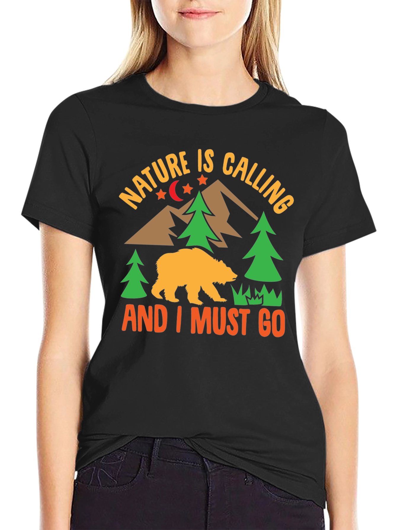 Nature Calling Mens Graphic T-Shirt