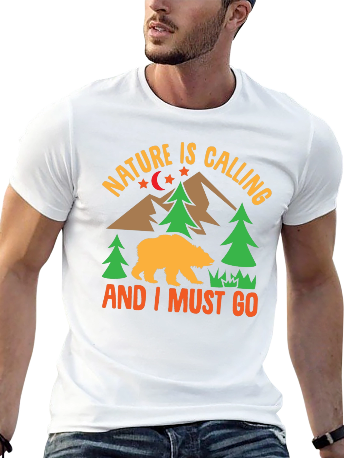 Nature Calling Mens Graphic T-Shirt