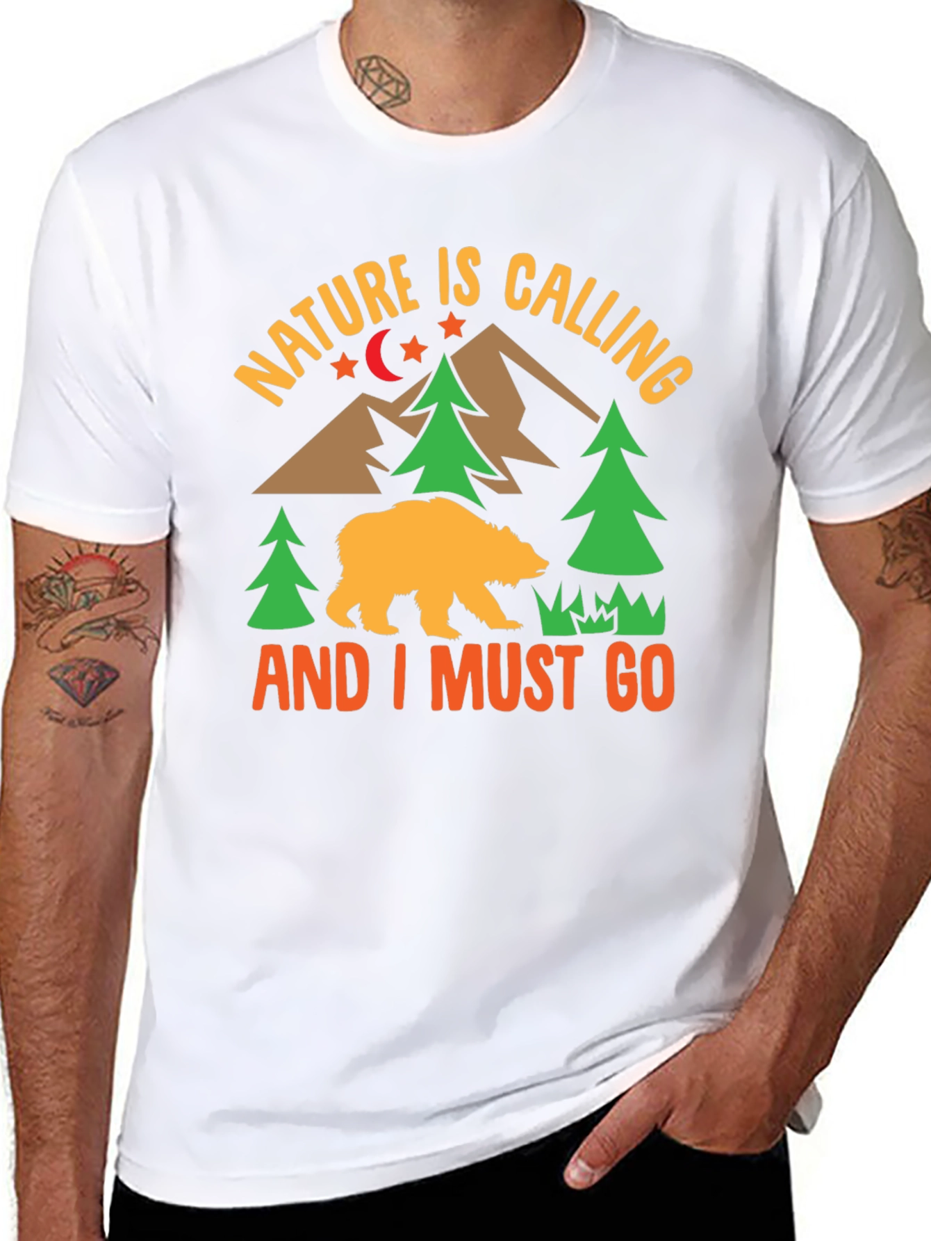 Nature Calling Mens Graphic T-Shirt