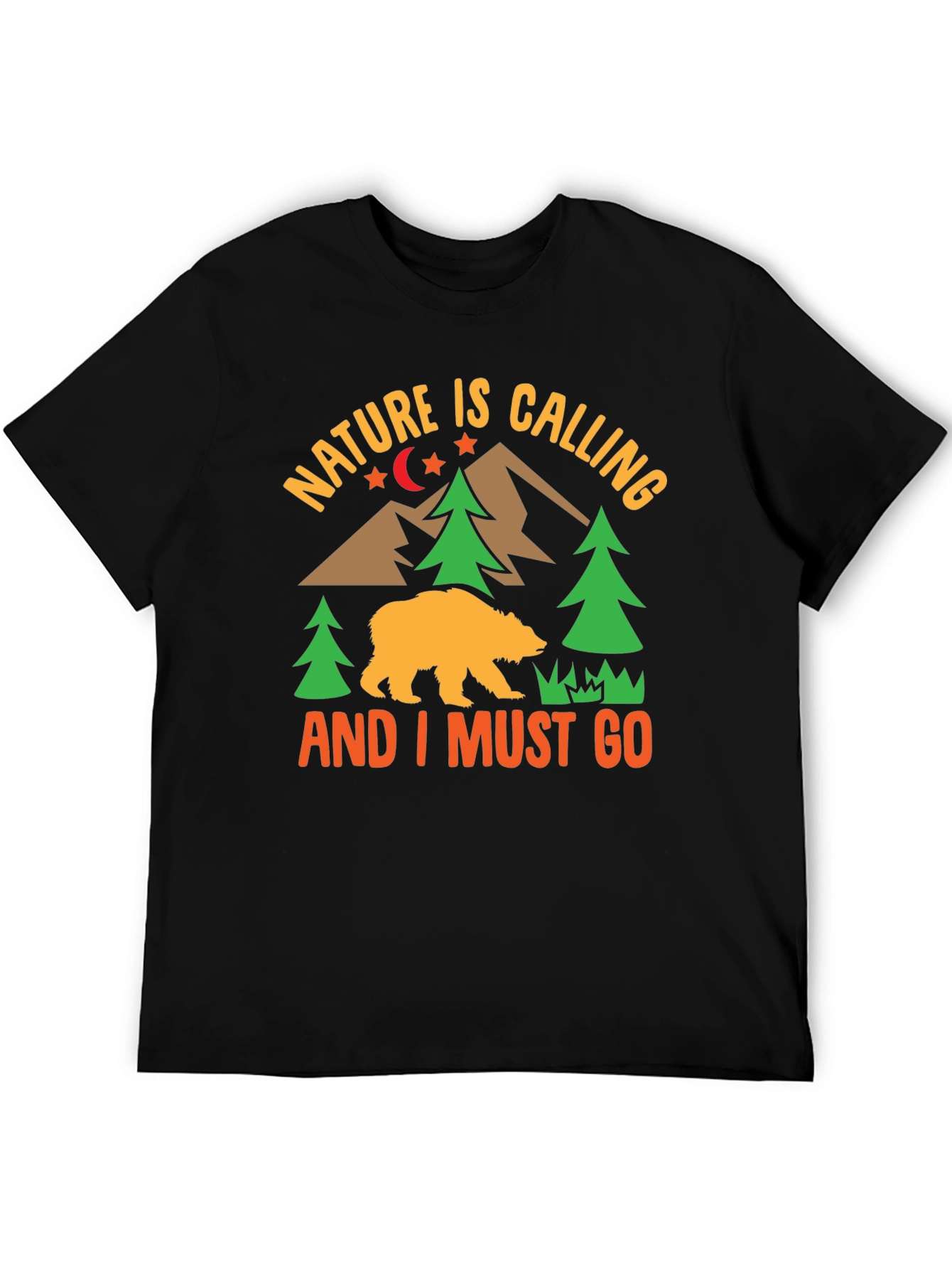 Nature Calling Mens Graphic T-Shirt