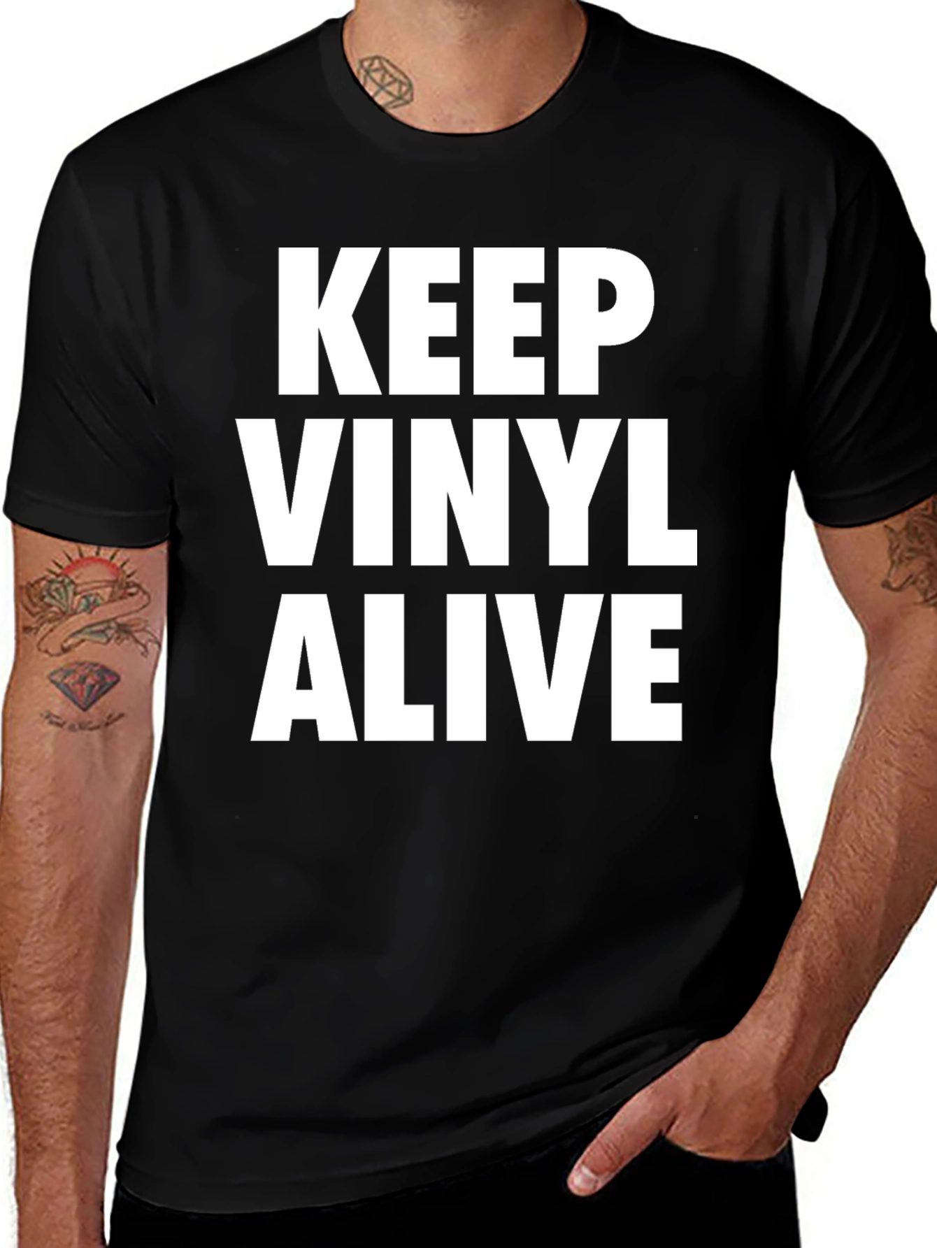 Keep Vinyl Alive Black T-Shirt