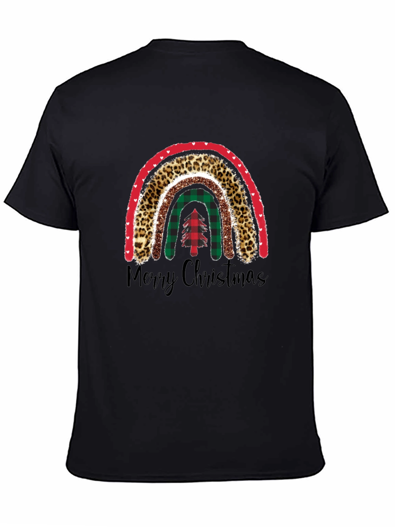 Merry Christmas Rainbow Graphic T-Shirt