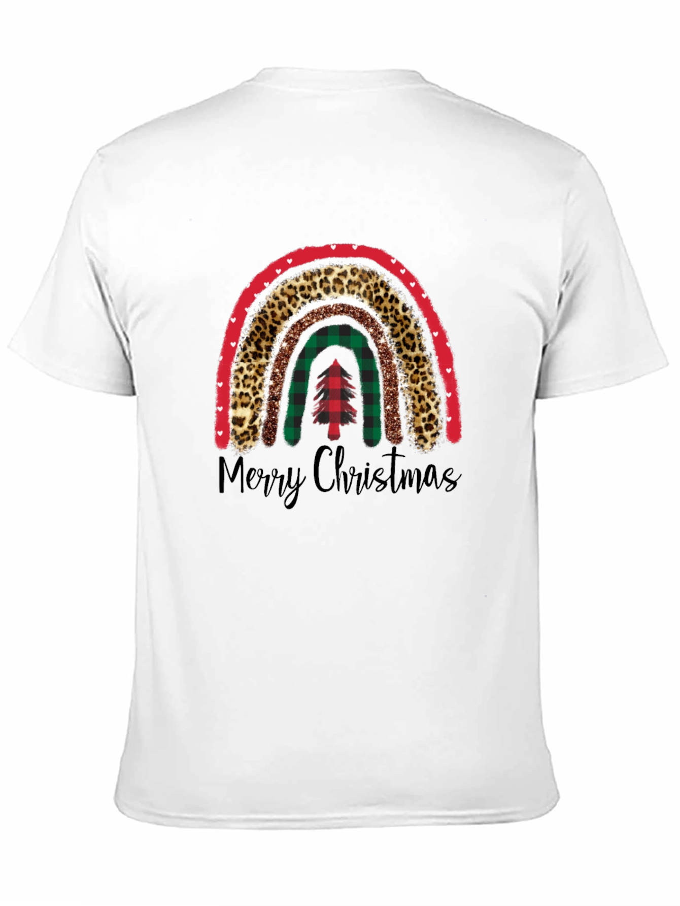 Merry Christmas Rainbow Graphic T-Shirt