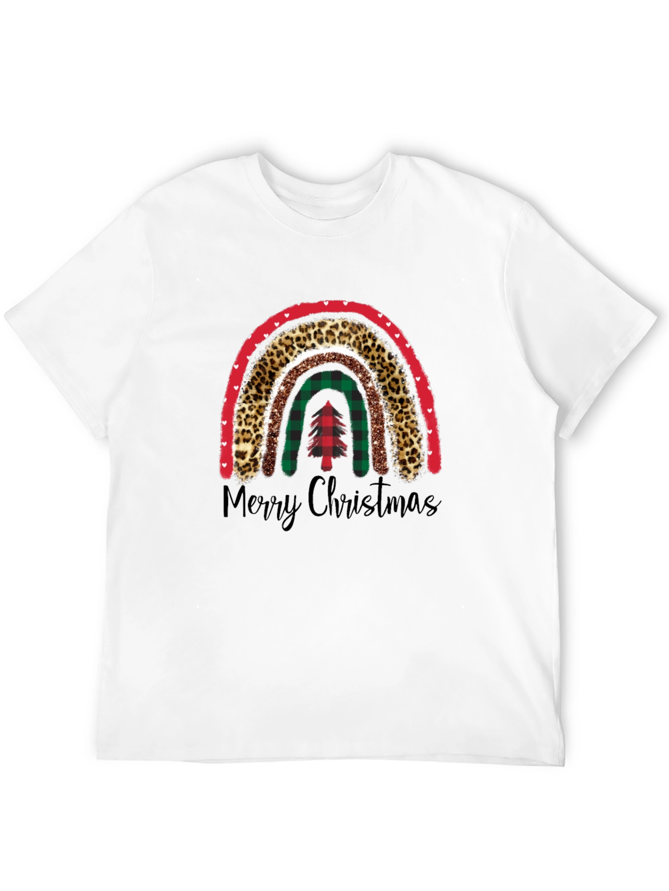 Merry Christmas Rainbow Graphic T-Shirt