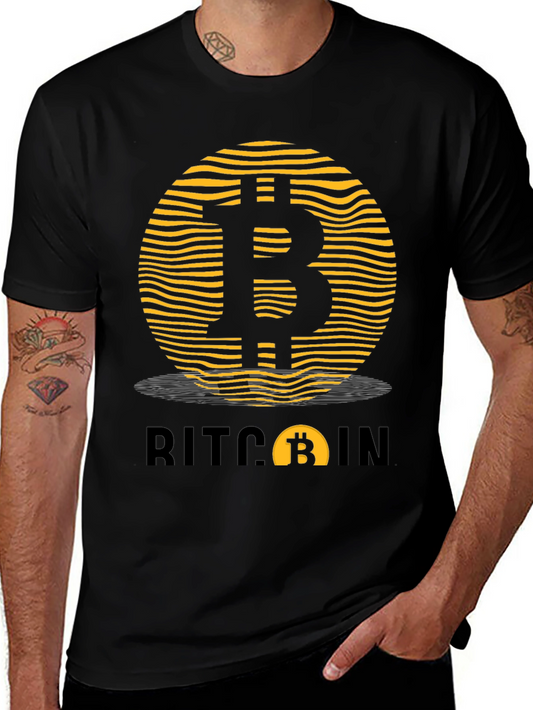 Bitcoin Sunset Graphic T-Shirt