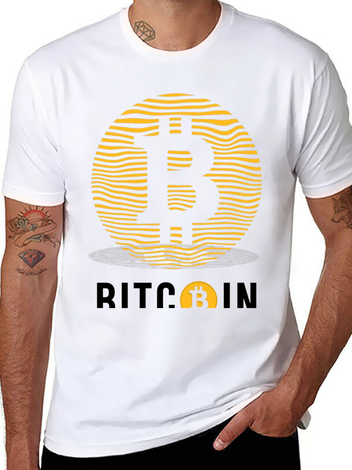Bitcoin Sunset Graphic T-Shirt