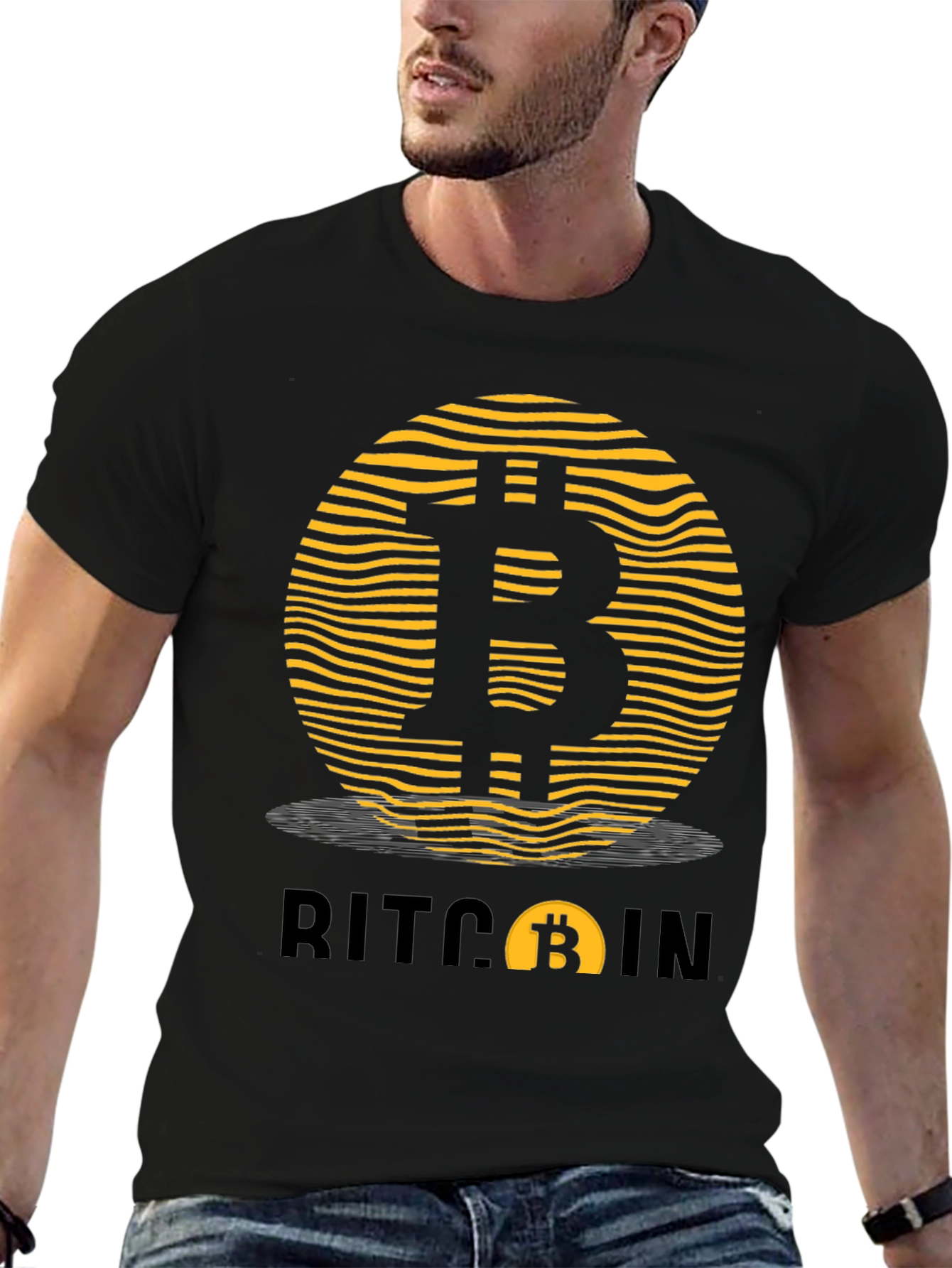 Bitcoin Sunset Graphic T-Shirt