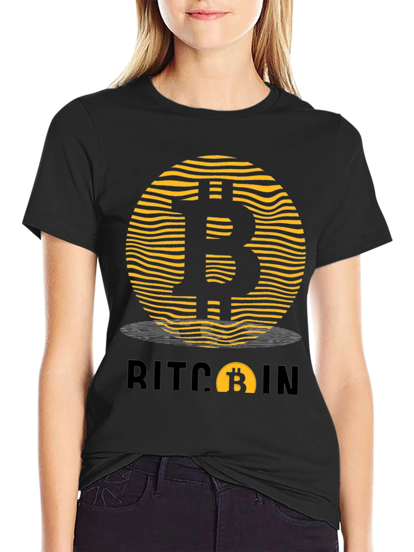 Bitcoin Sunset Graphic T-Shirt