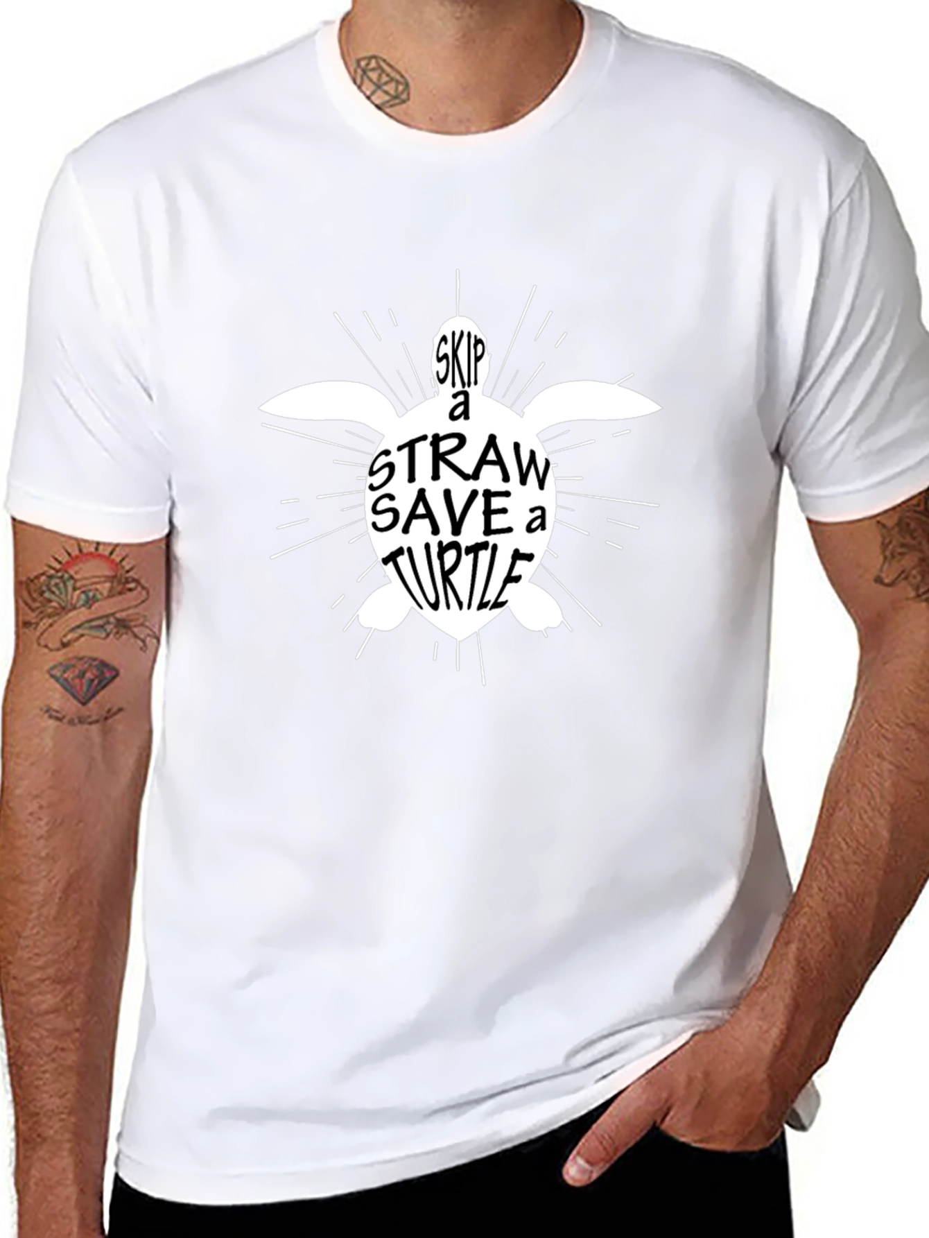 Skip a Straw Save a Turtle Graphic Tee