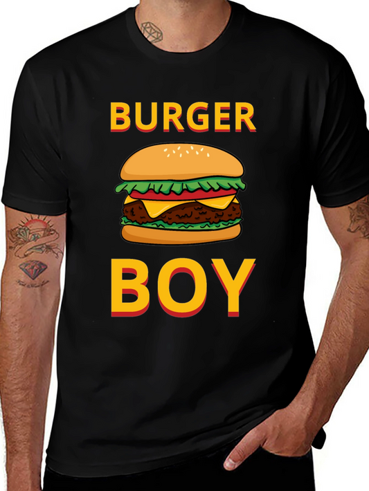 Burger Boy Graphic Tee - Foodie Humor T-Shirt