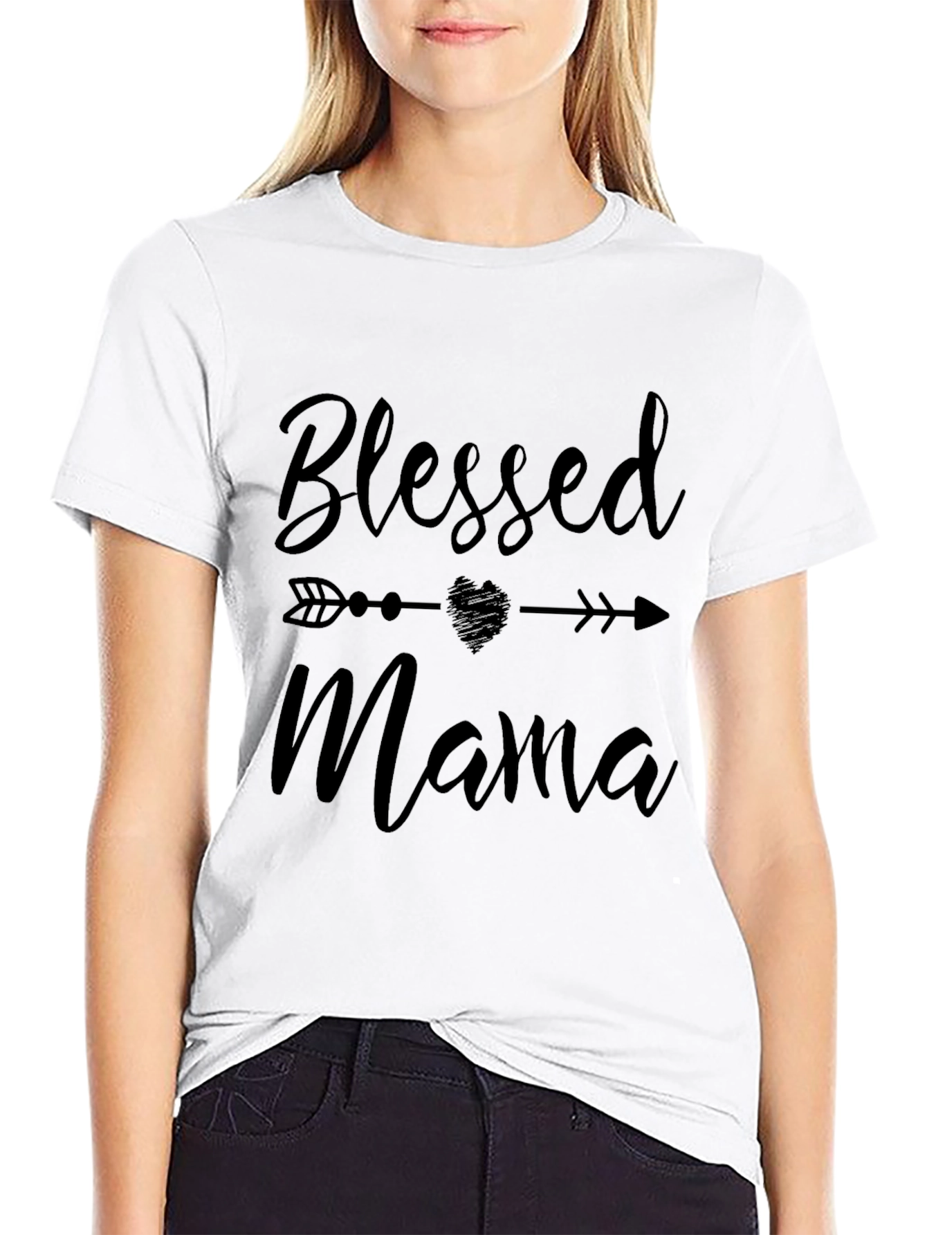 Blessed Mama Black T-Shirt