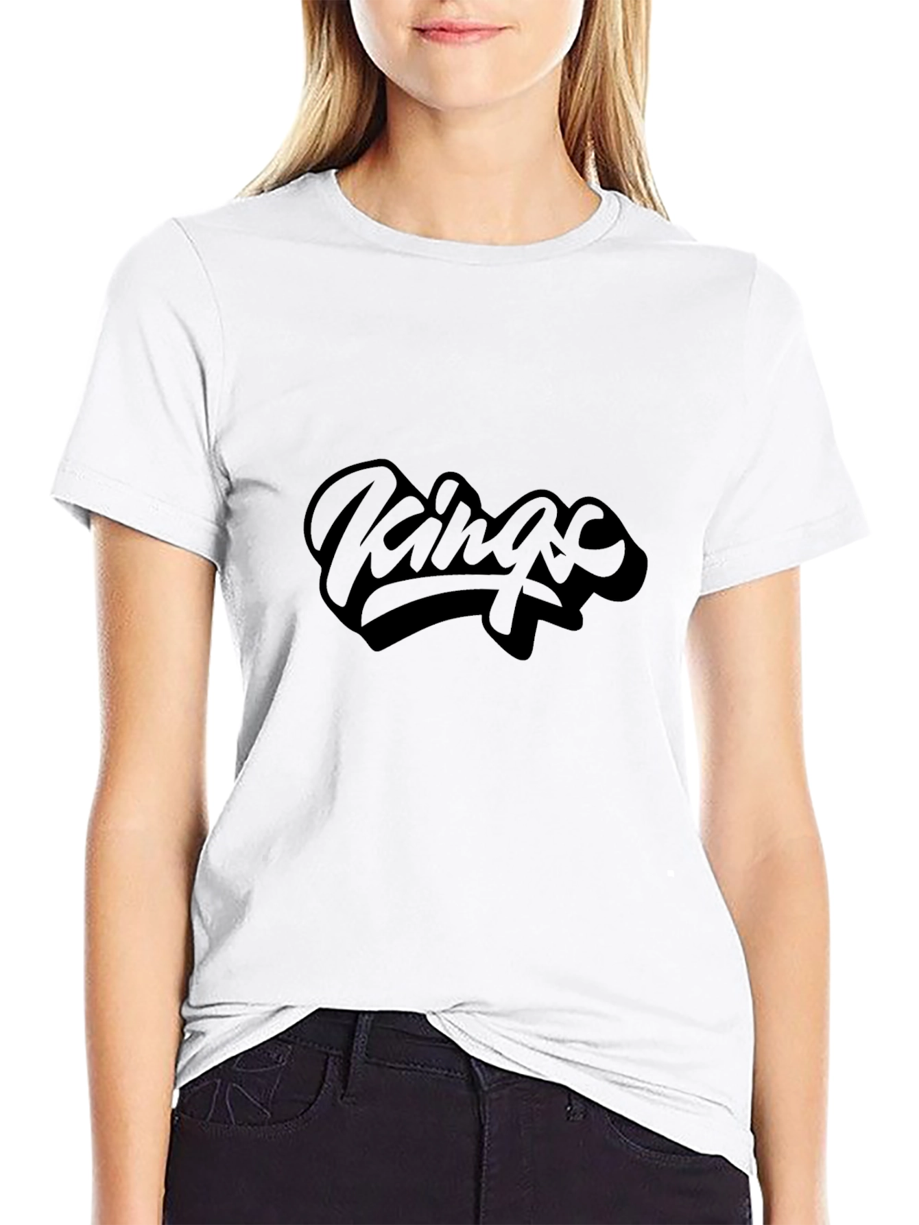 Kings Graphic Print Black T-Shirt
