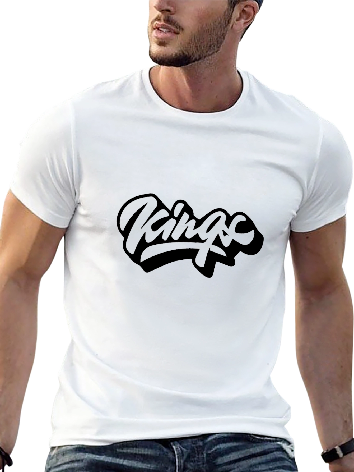 Kings Graphic Print Black T-Shirt