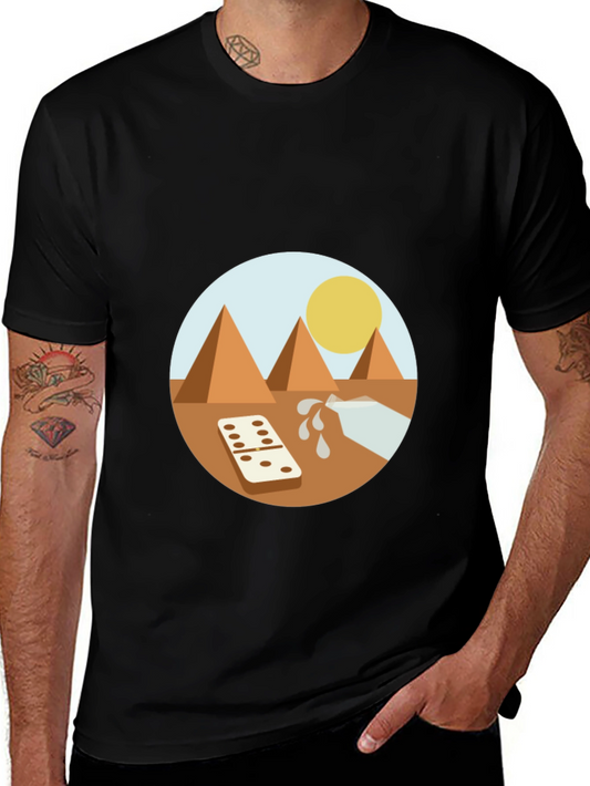 Egypt Graphic Tee - Pyramids Domino Milk