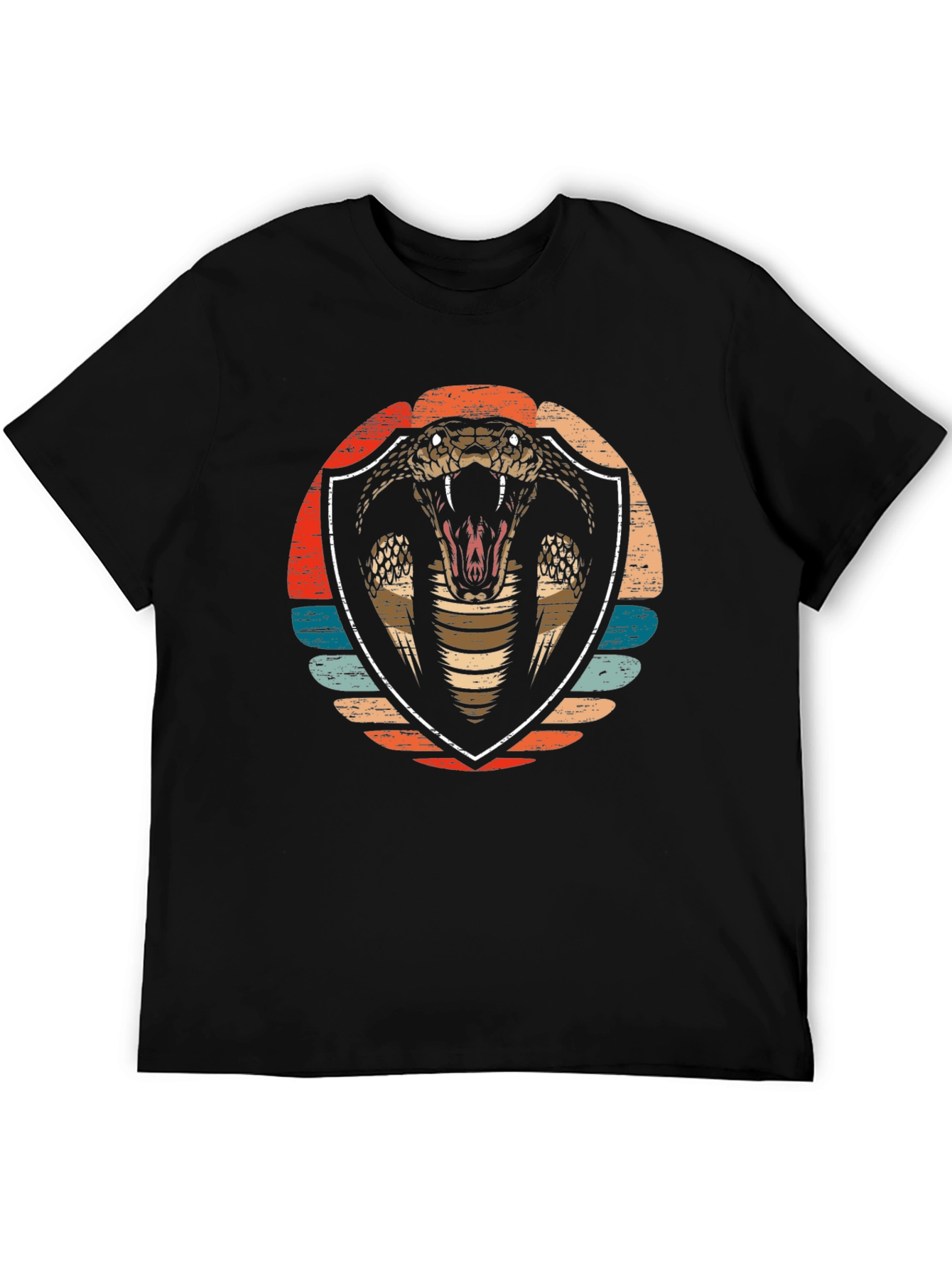 Cobra Graphic Tee - Retro Shield Design Soft Cotton