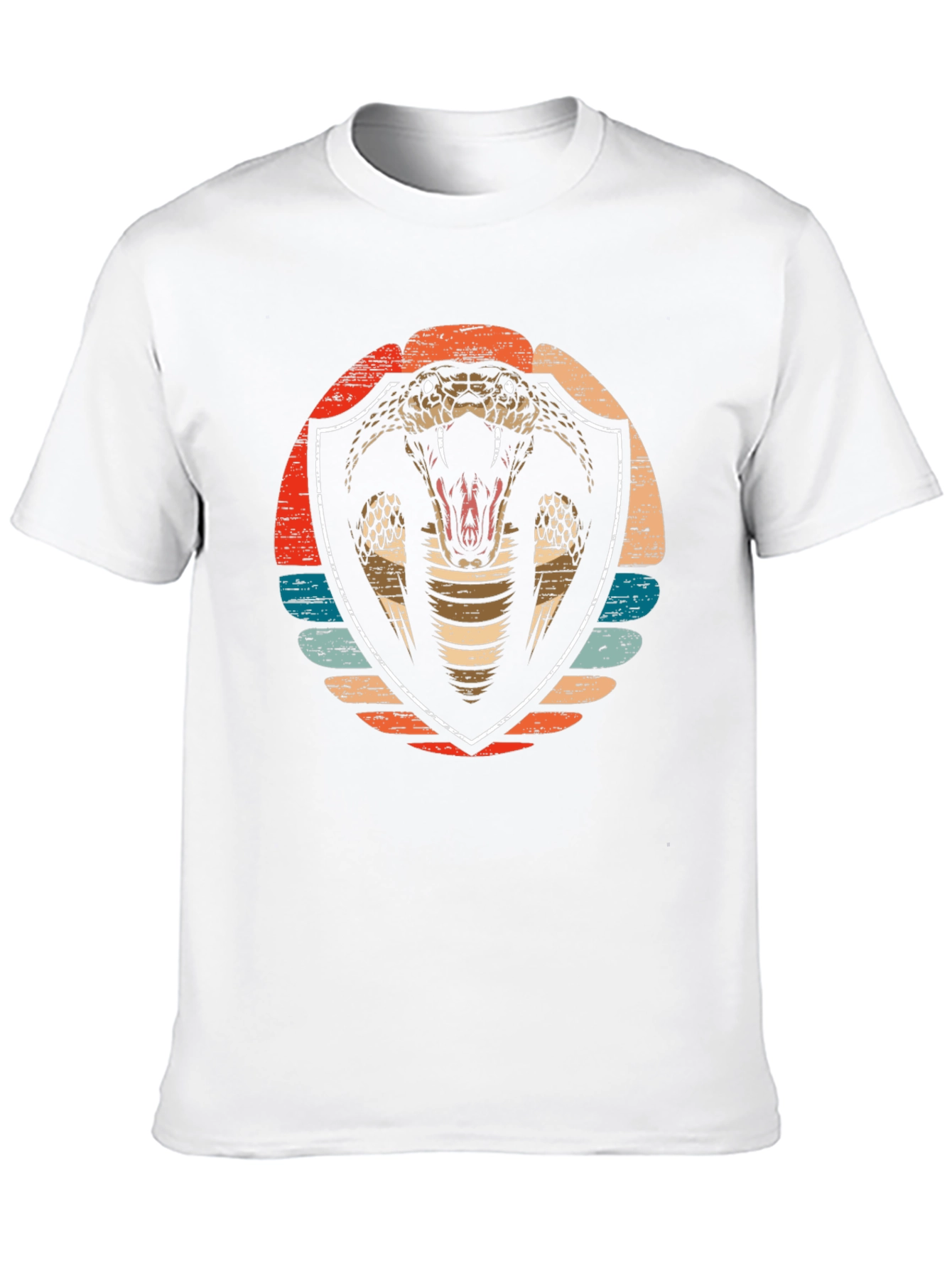 Cobra Graphic Tee - Retro Shield Design Soft Cotton