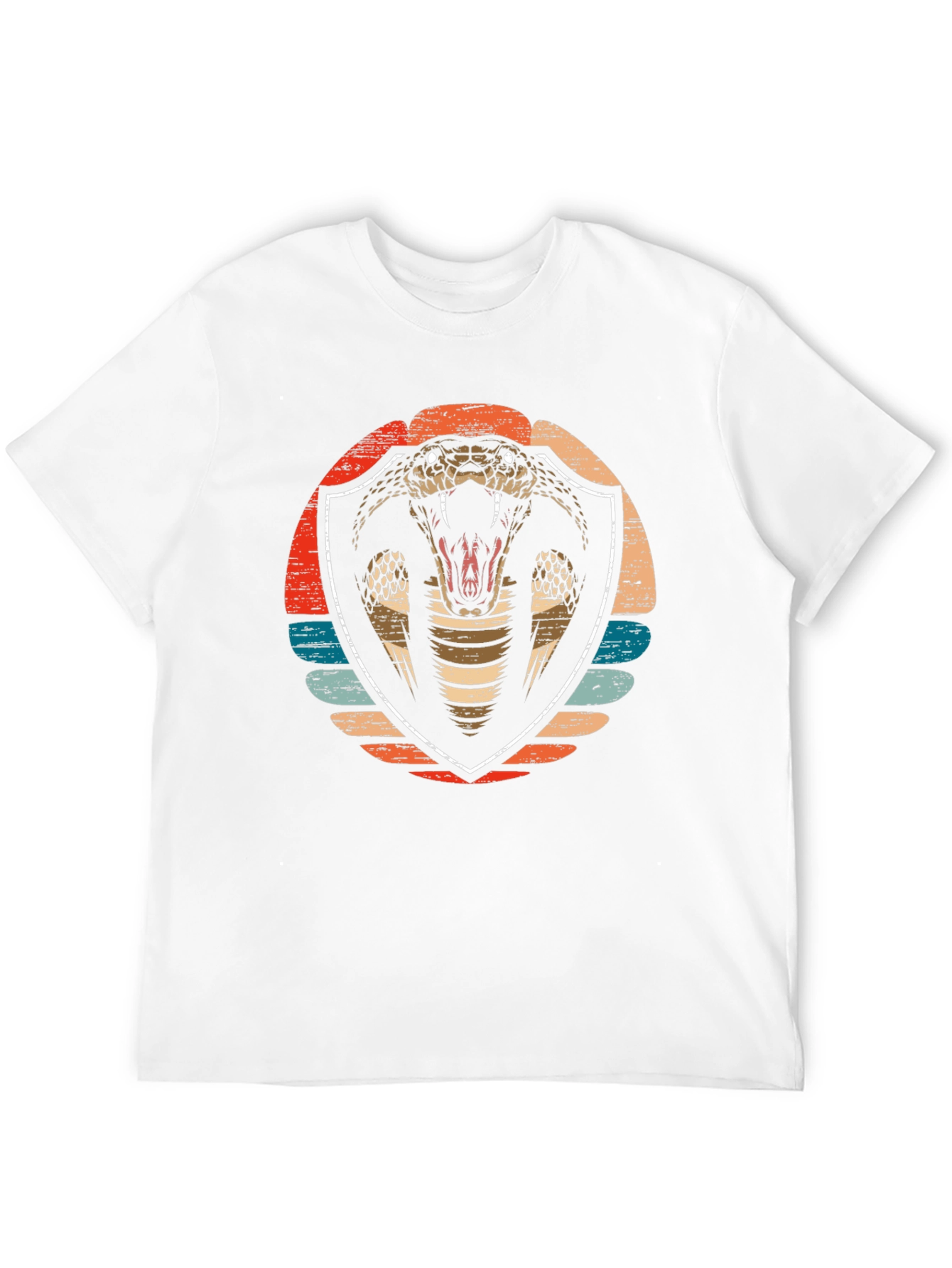 Cobra Graphic Tee - Retro Shield Design Soft Cotton