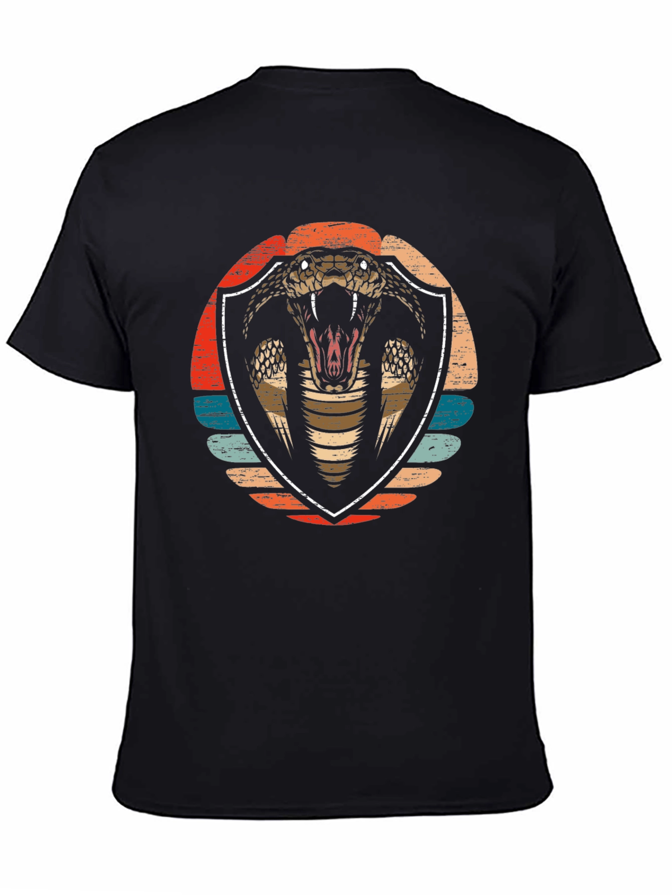Cobra Graphic Tee - Retro Shield Design Soft Cotton