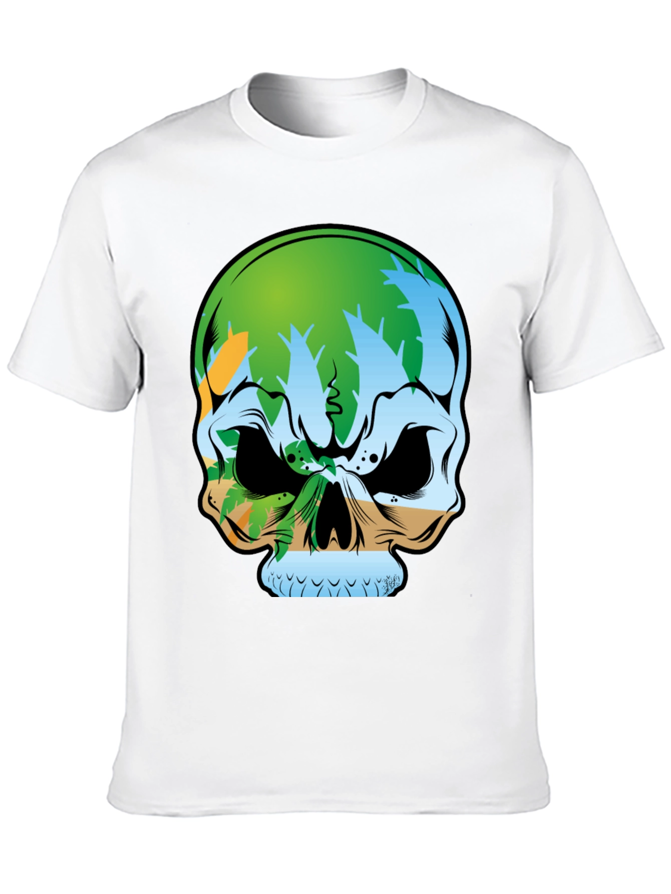 Tropical Skull Graphic Tee - Island Vibes