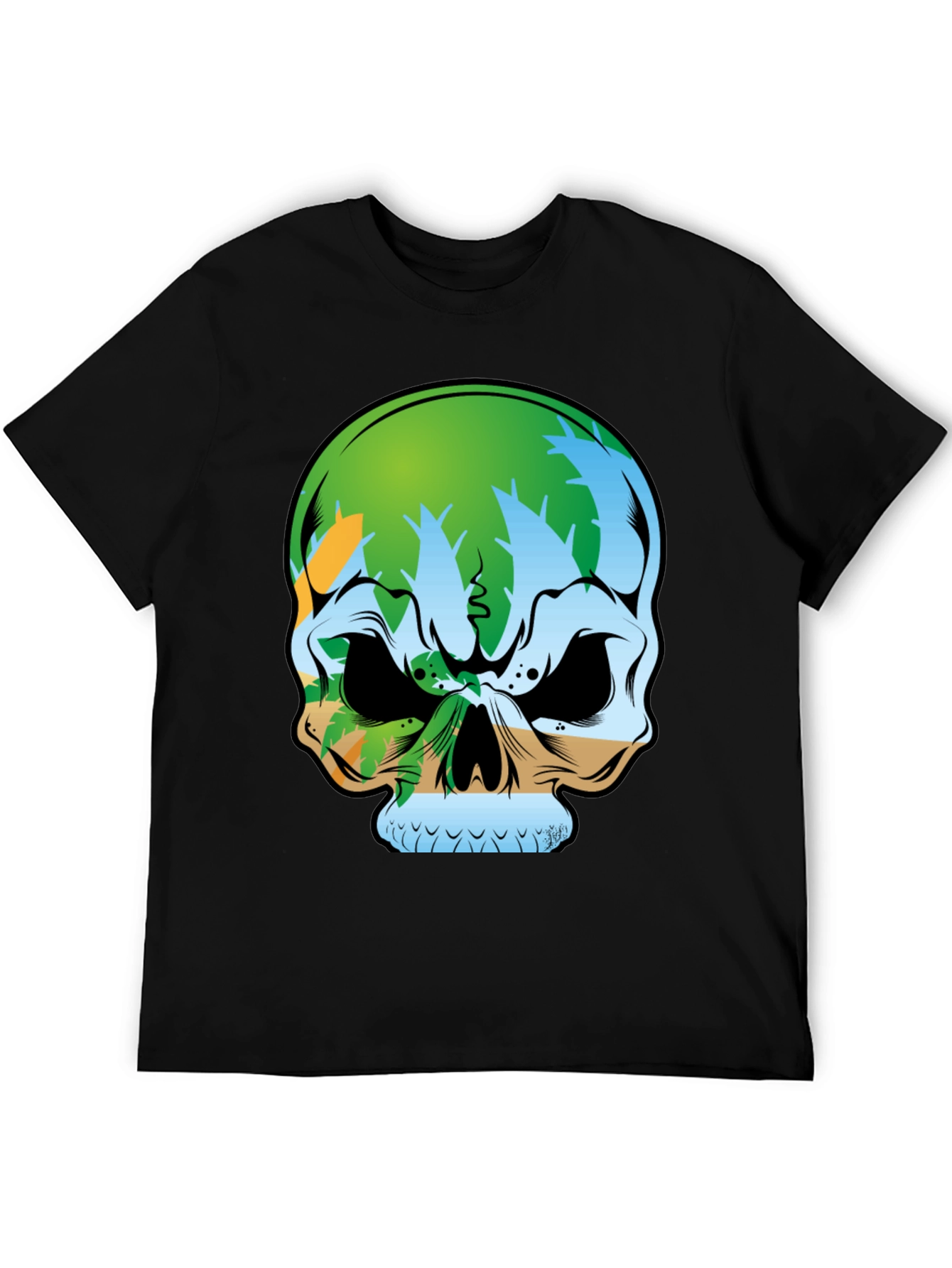 Tropical Skull Graphic Tee - Island Vibes